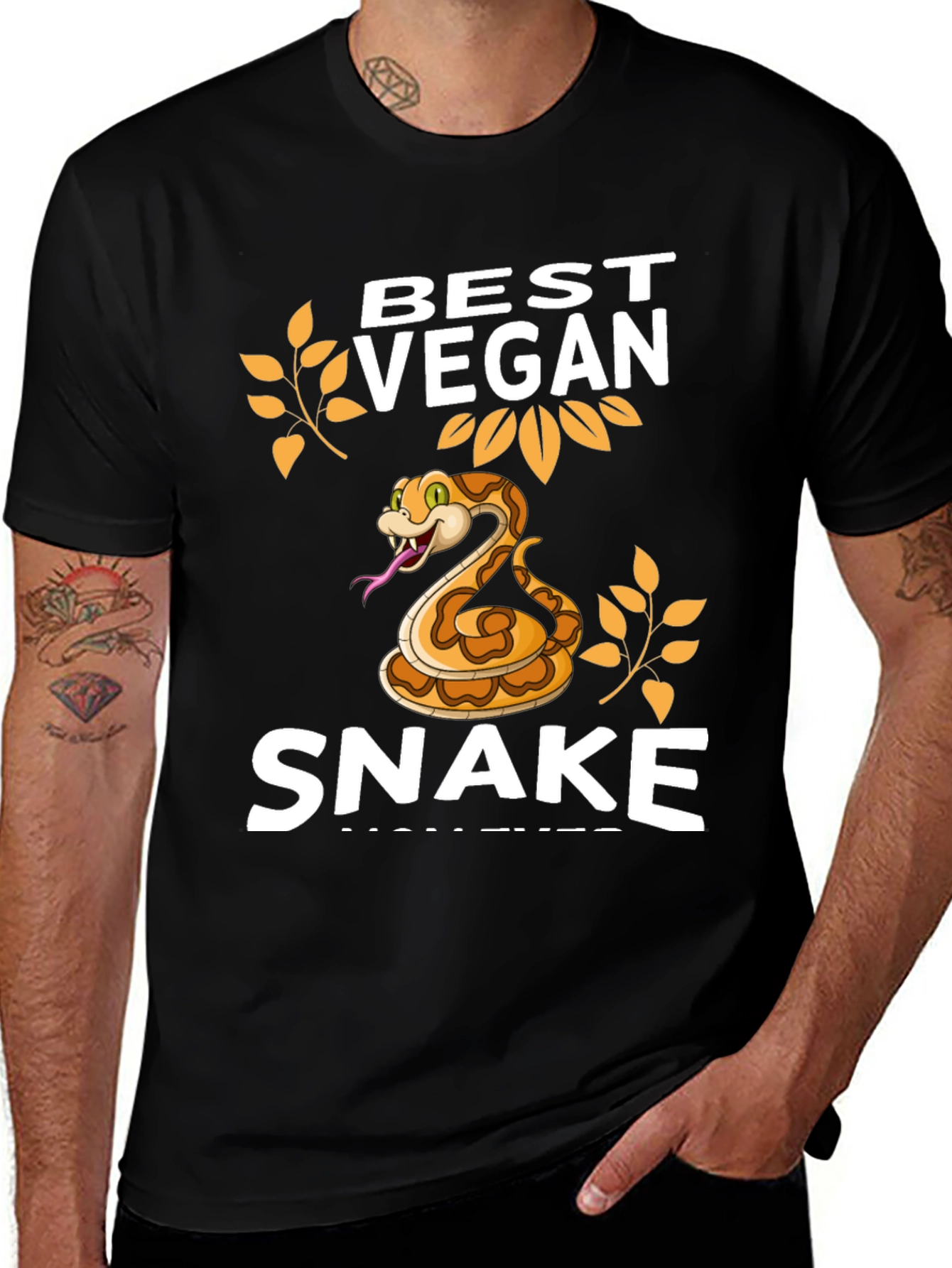 Variant 4 of Best Vegan Snake T-Shirt - Funny Animal Lover Tee