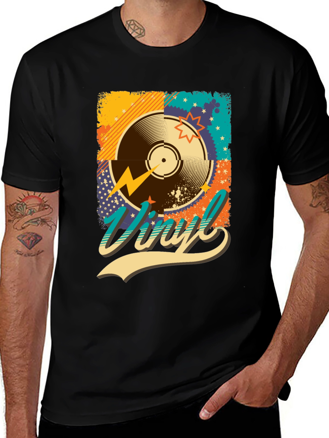 Variant 17 of Retro Vinyl Record Graphic Tee