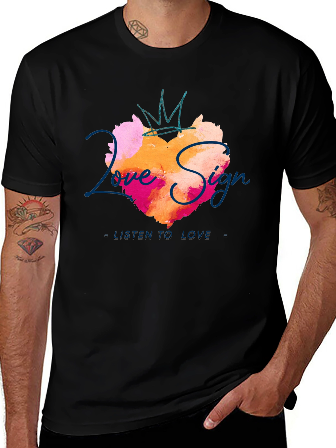 Variant 18 of Love Sign Graphic T-Shirt - Listen to Love