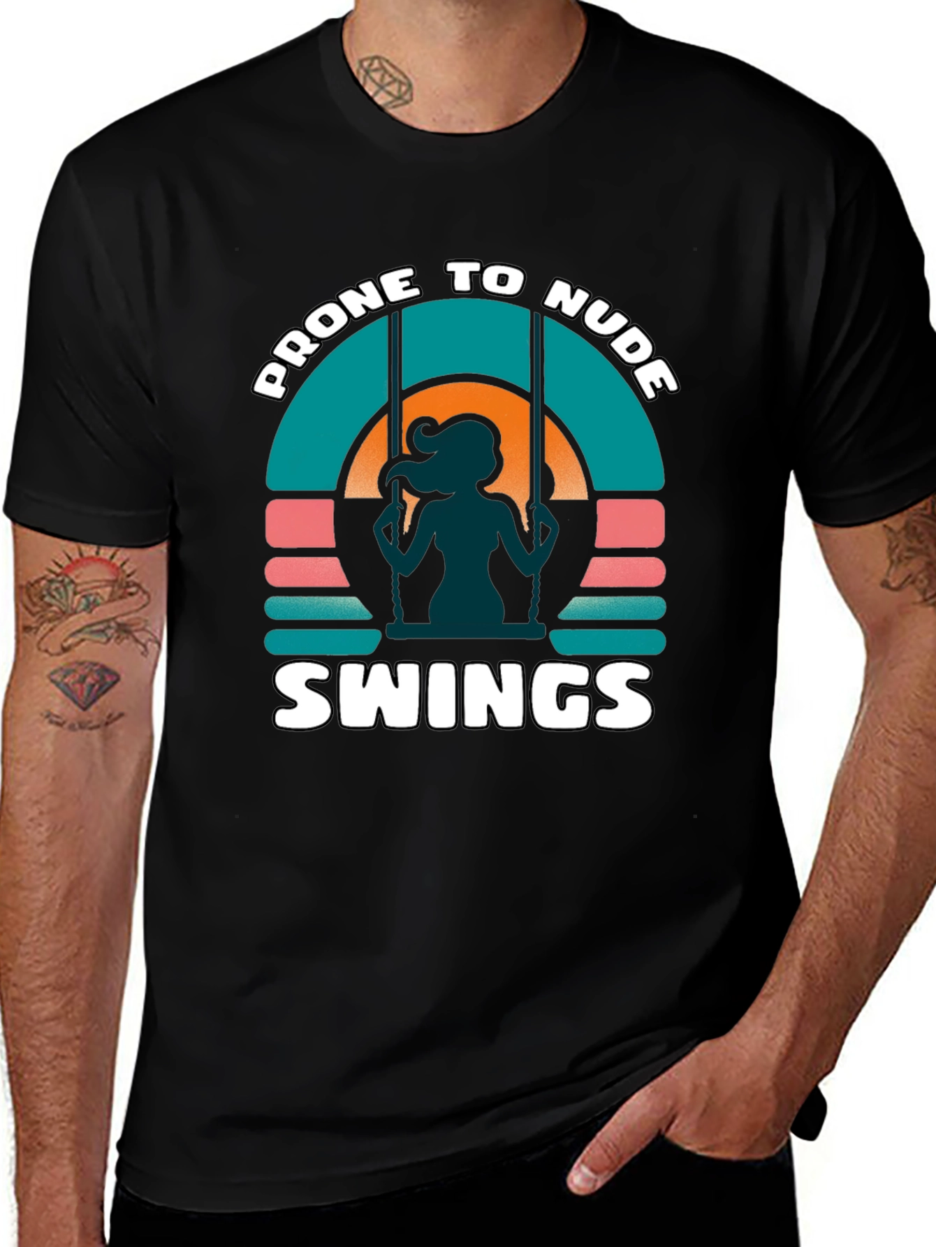 Variant 3 of Prone To Nude Swings Graphic Tee