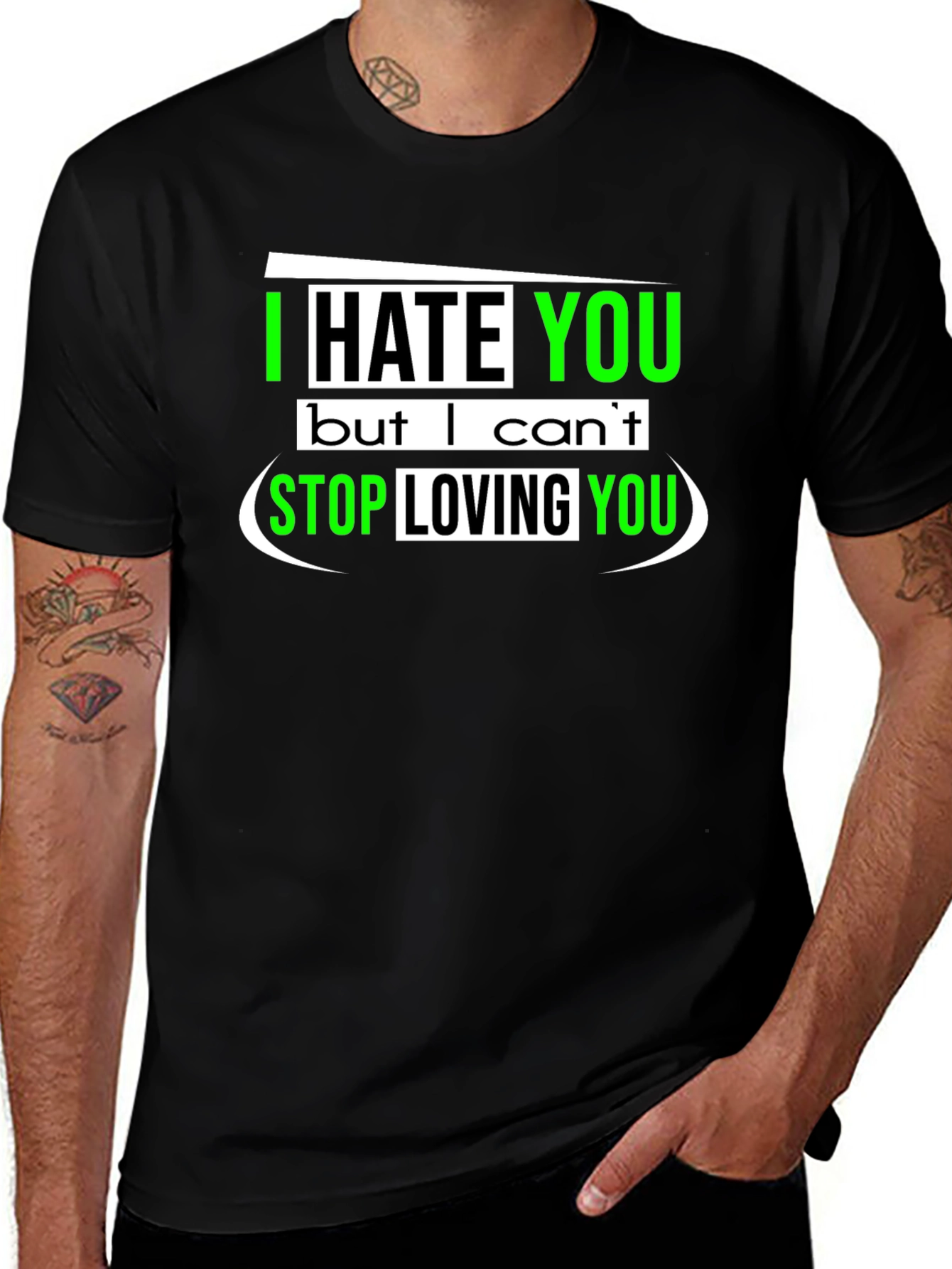Variant 24 of I Hate You But I Can't Stop Loving You Black T-Shirt