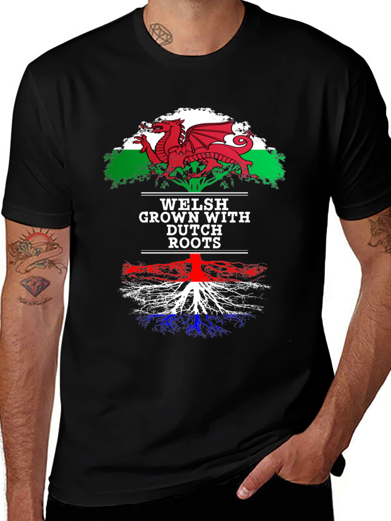 Welsh Grown Dutch Roots Graphic T-Shirt