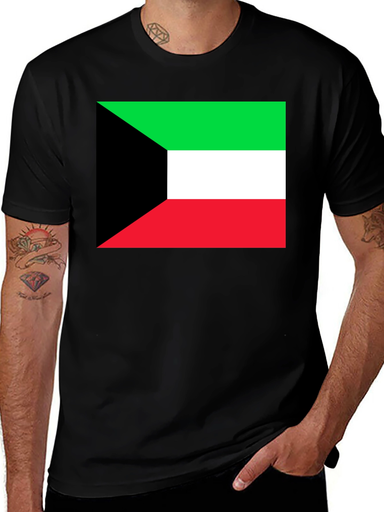 Variant 2 of Kuwait Flag T-Shirt