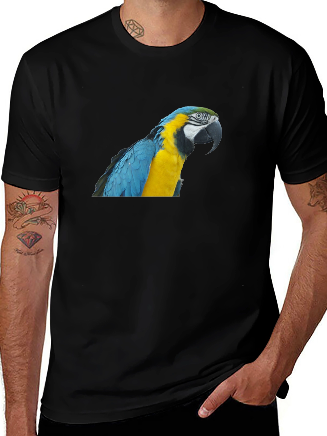 Variant 18 of Parrot Graphic T-Shirt - Men's Crew Neck Tee