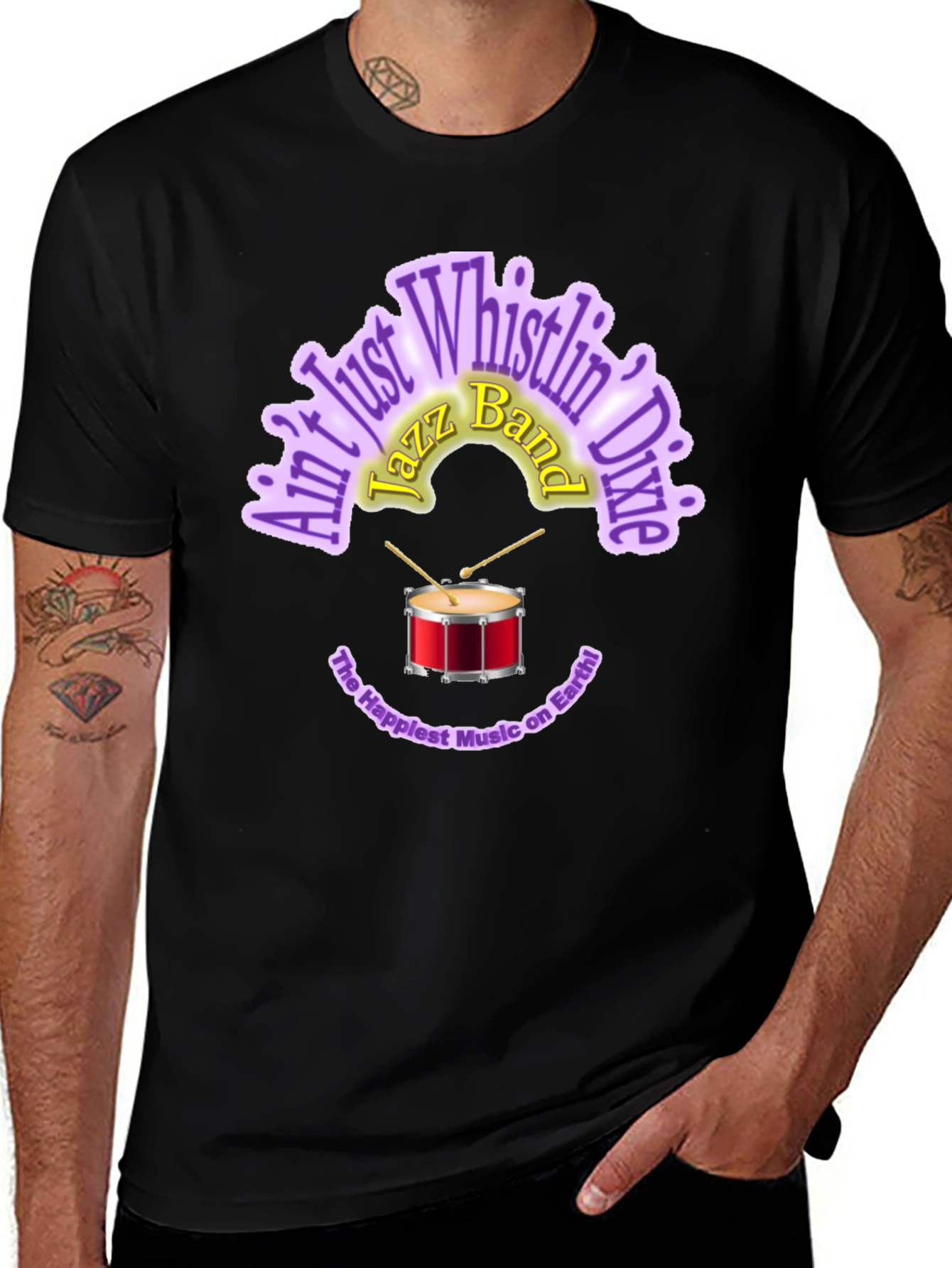 Variant 6 of Ain't Just Whistlin' Dixie Jazz Band T-Shirt