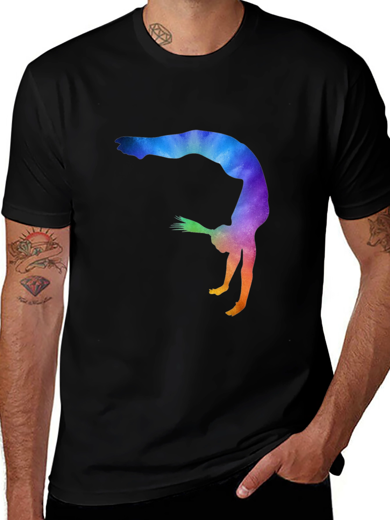 Variant 28 of Gymnast Silhouette Graphic Tee - Black Unisex T-Shirt