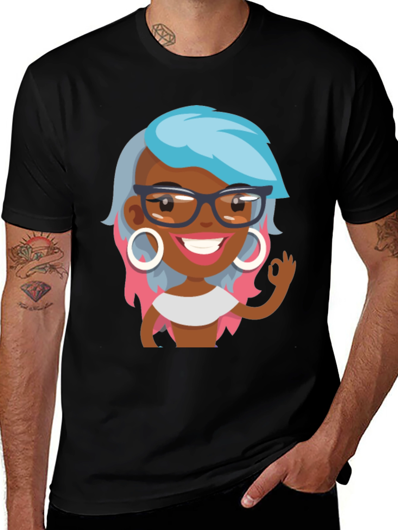 Variant 30 of Cool Cartoon Girl Graphic Tee