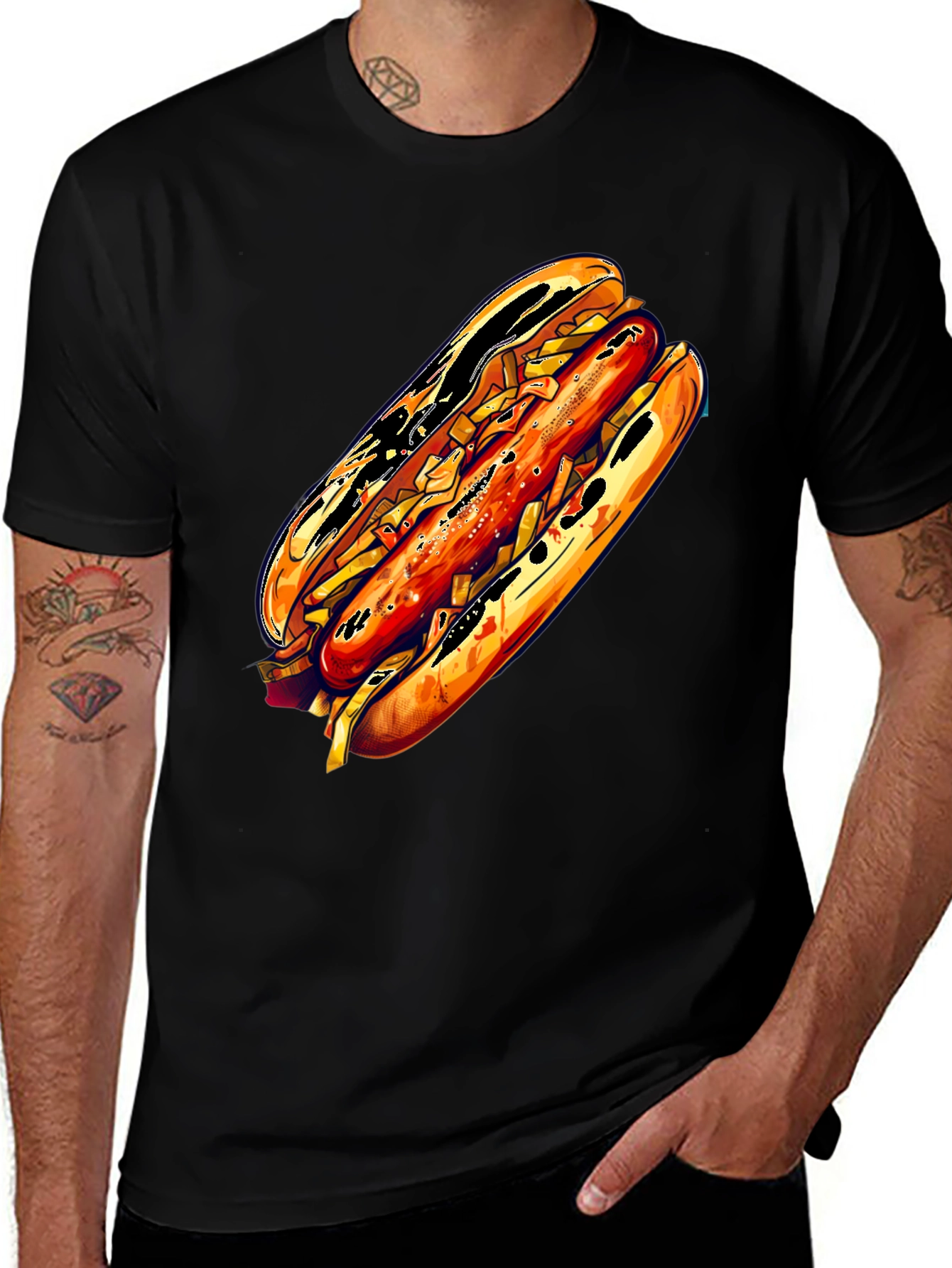 Variant 26 of Hot Dog Graphic Tee - Unisex