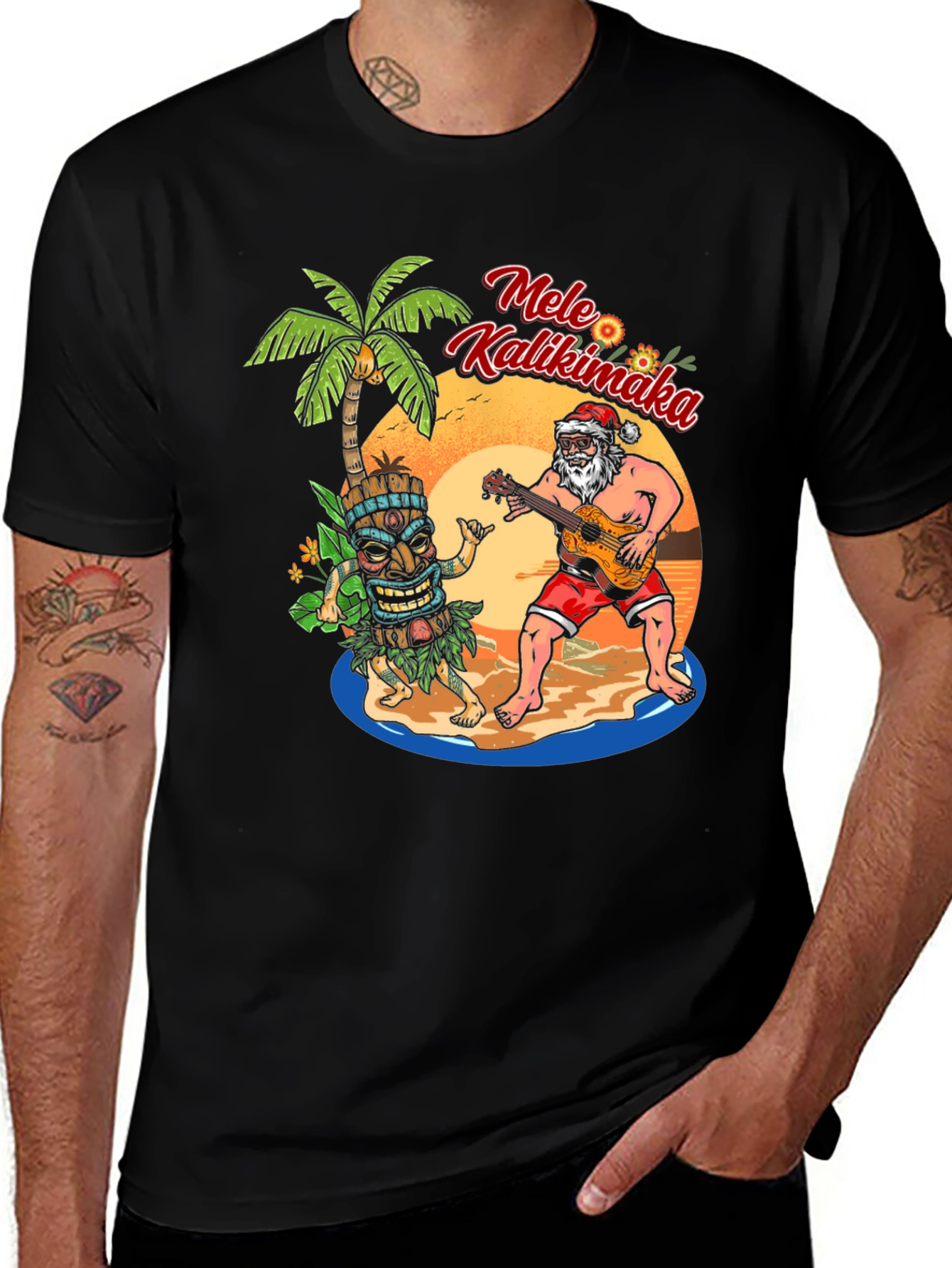 Mele Kalikimaka Santa Tee