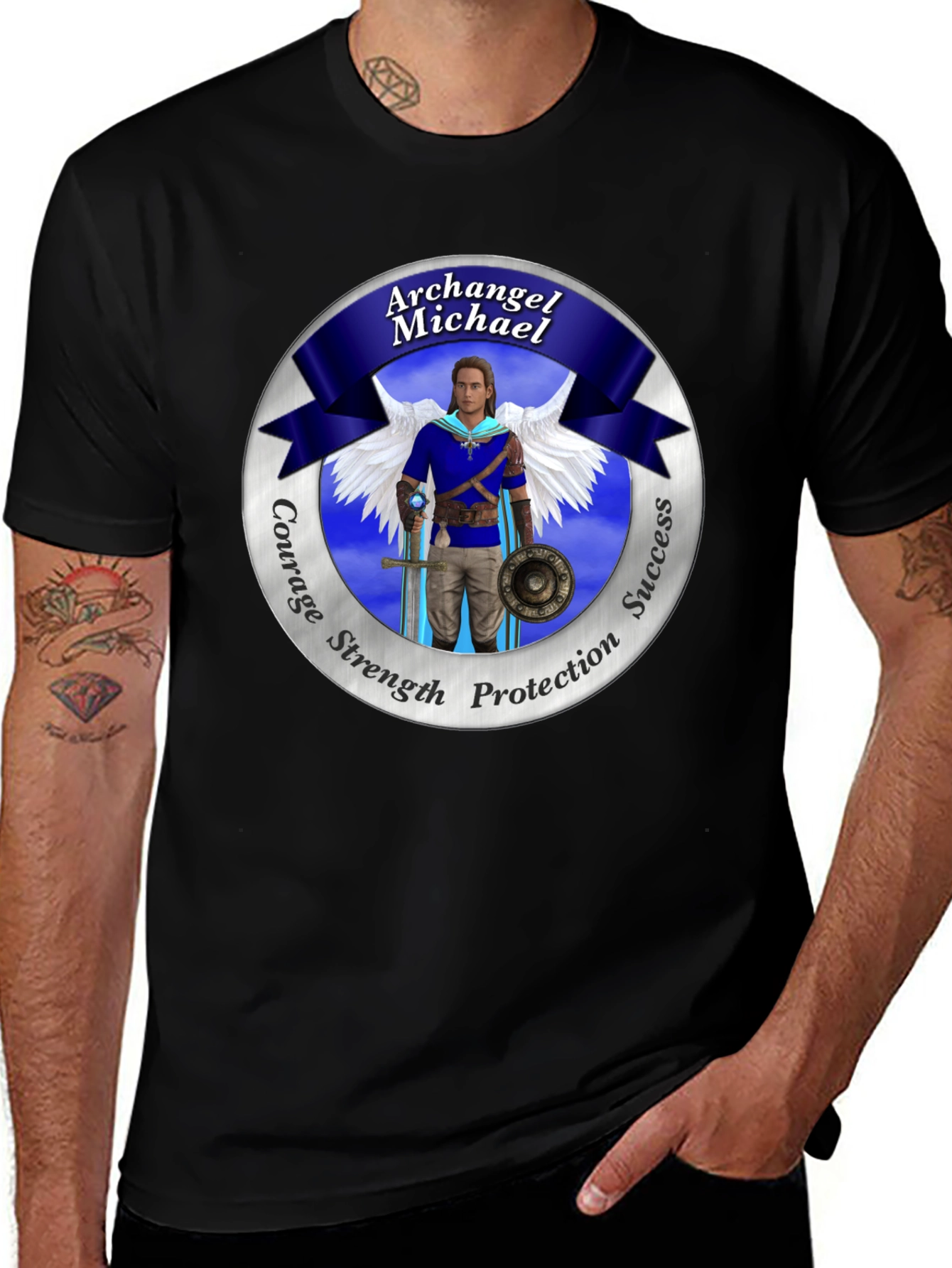 Archangel Michael T-Shirt: Courage, Strength, Protection