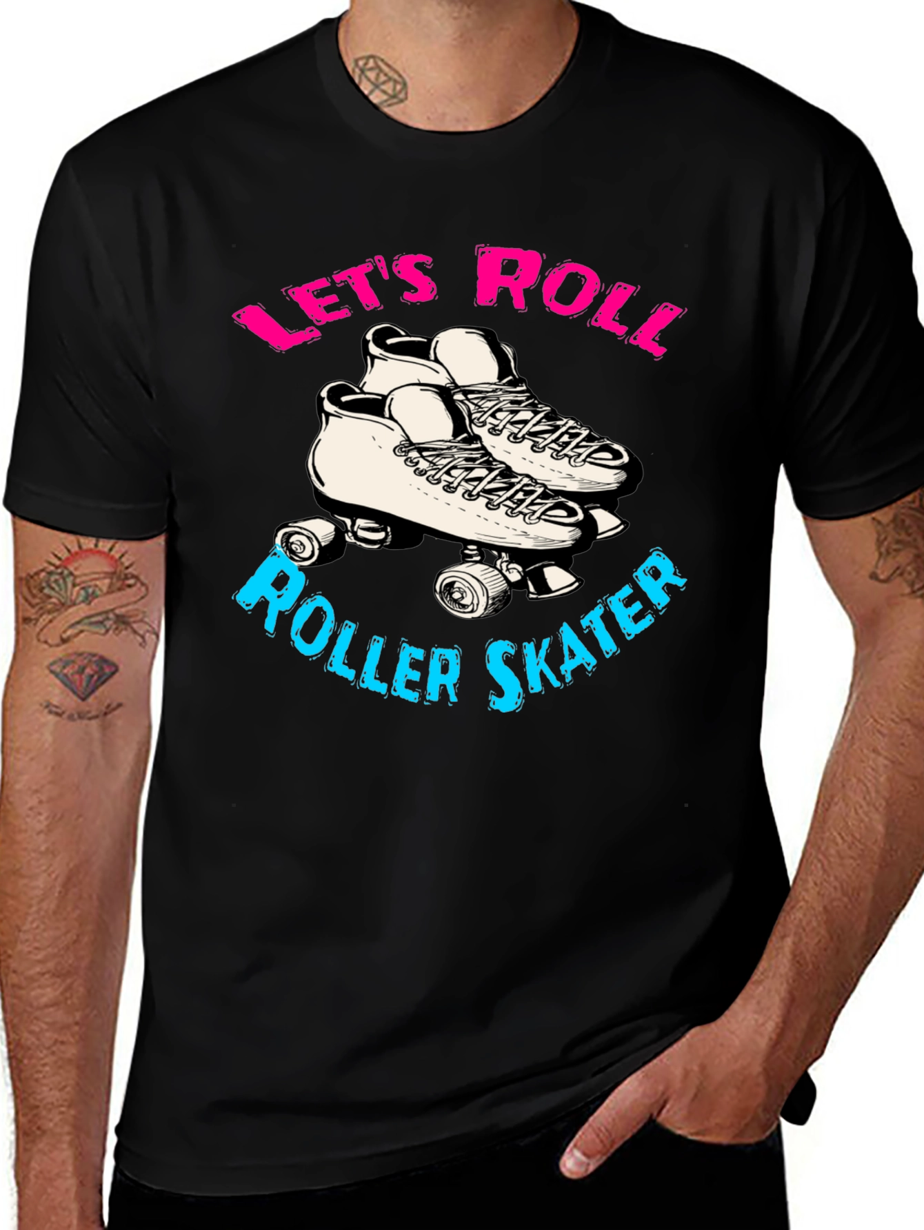 Variant 21 of Let's Roll Roller Skater T-Shirt