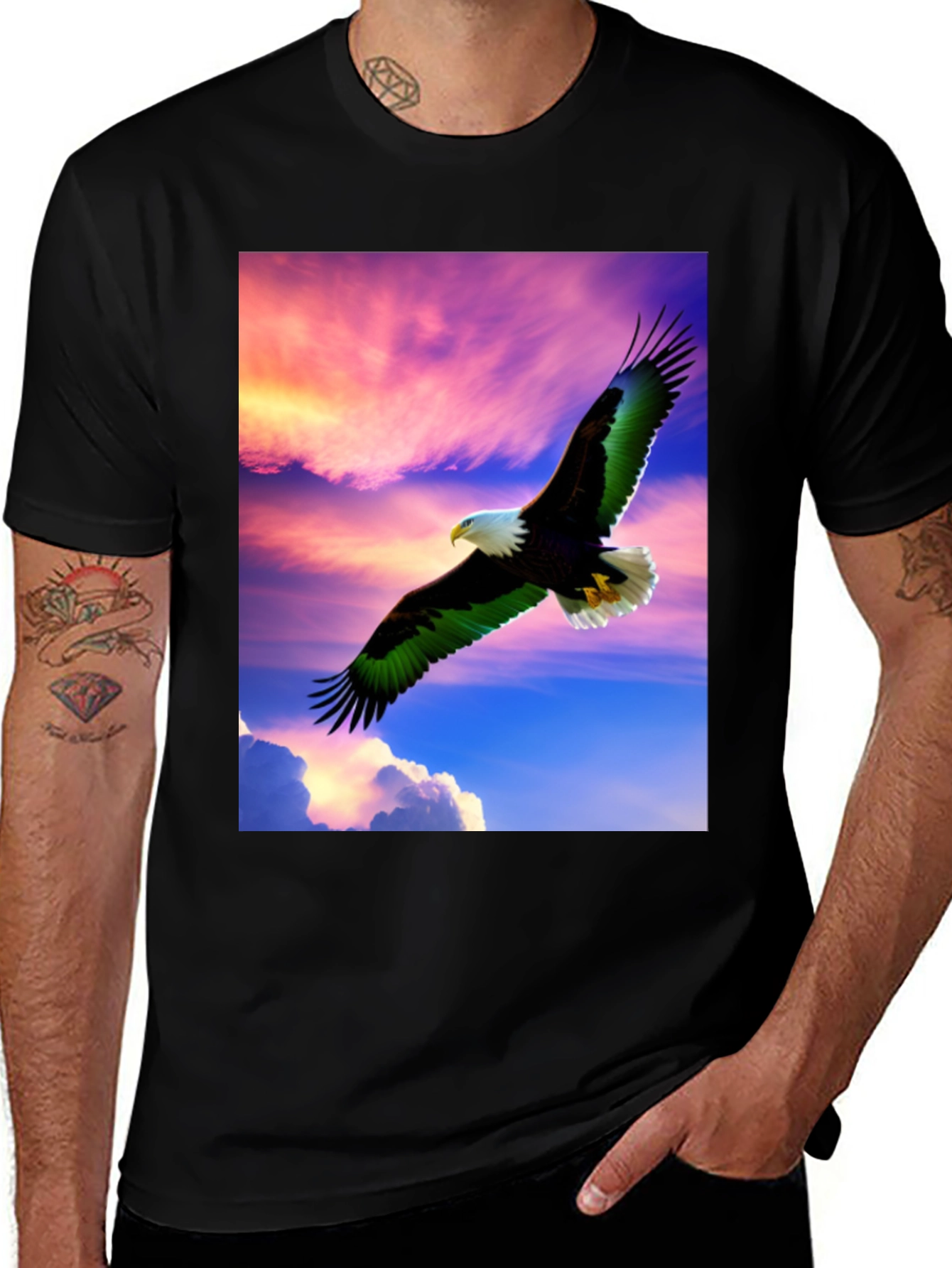 Variant 11 of Eagle Sky Graphic Tee