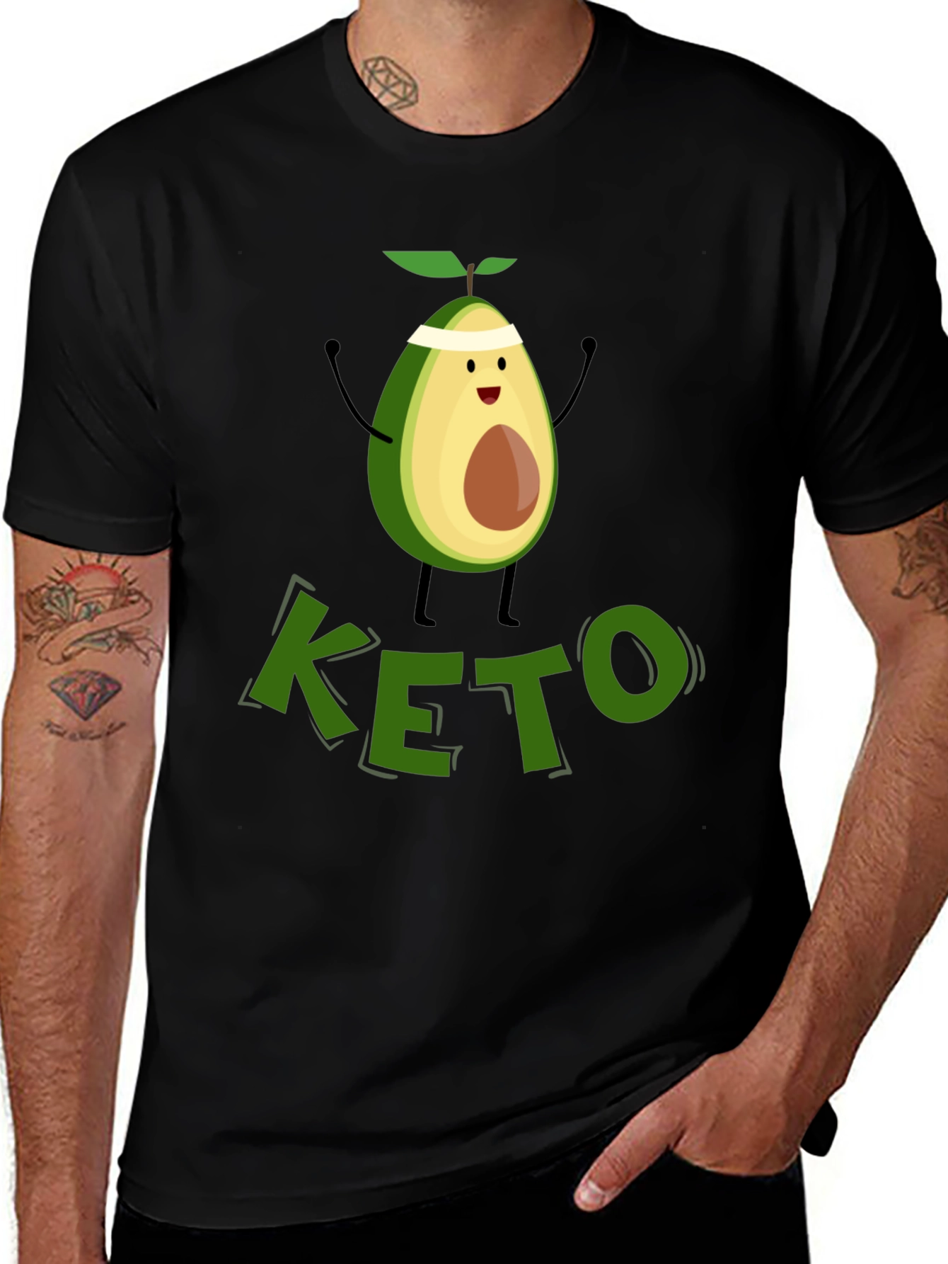 Variant 19 of Funny Keto Avocado Gym T-Shirt