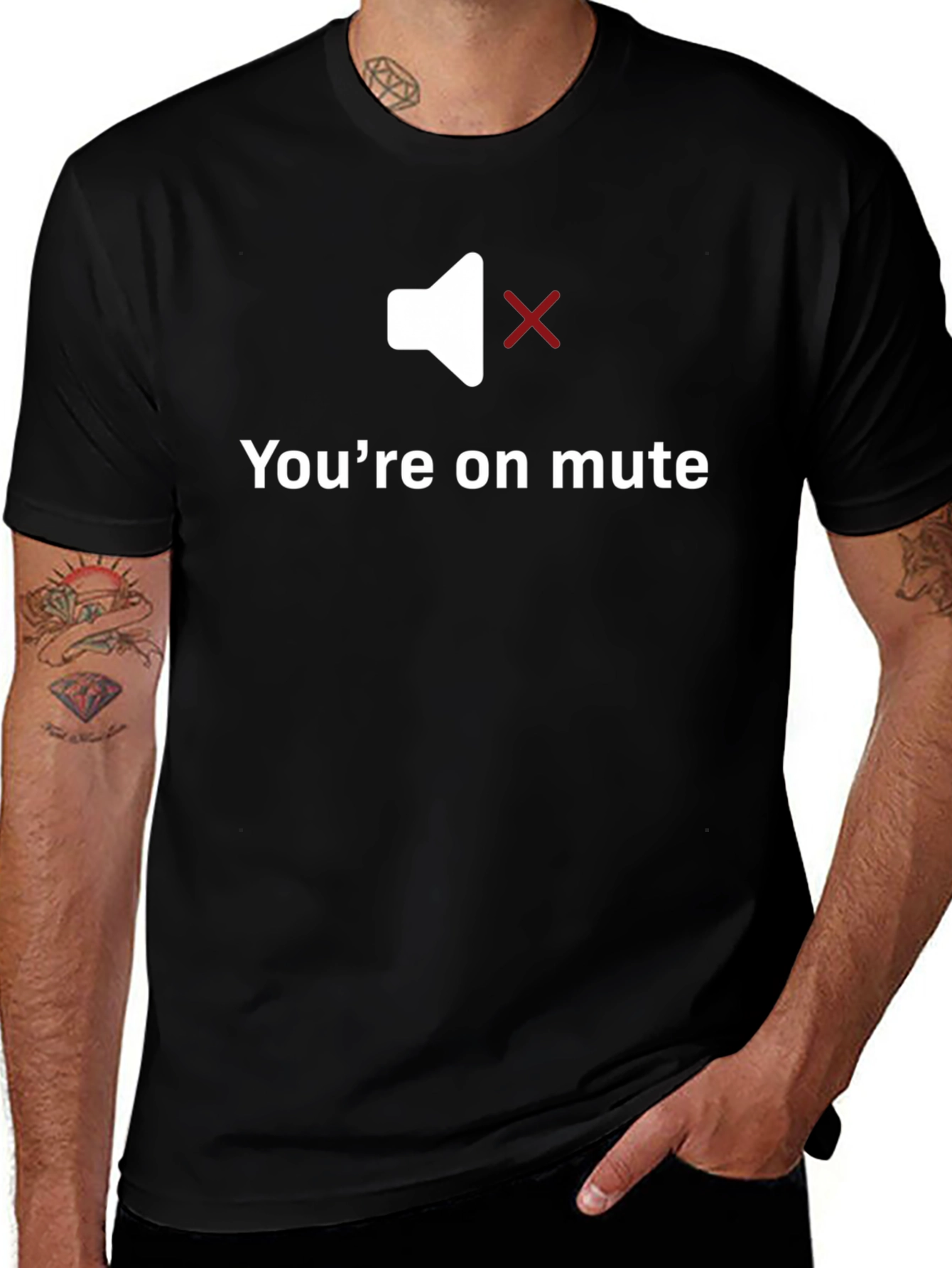 Variant 25 of You're on Mute Funny Black T-Shirt