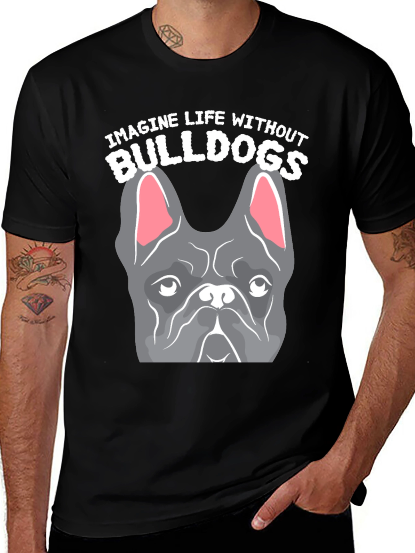 Variant 7 of Bulldog Lover T-Shirt - Imagine Life Without Bulldogs!
