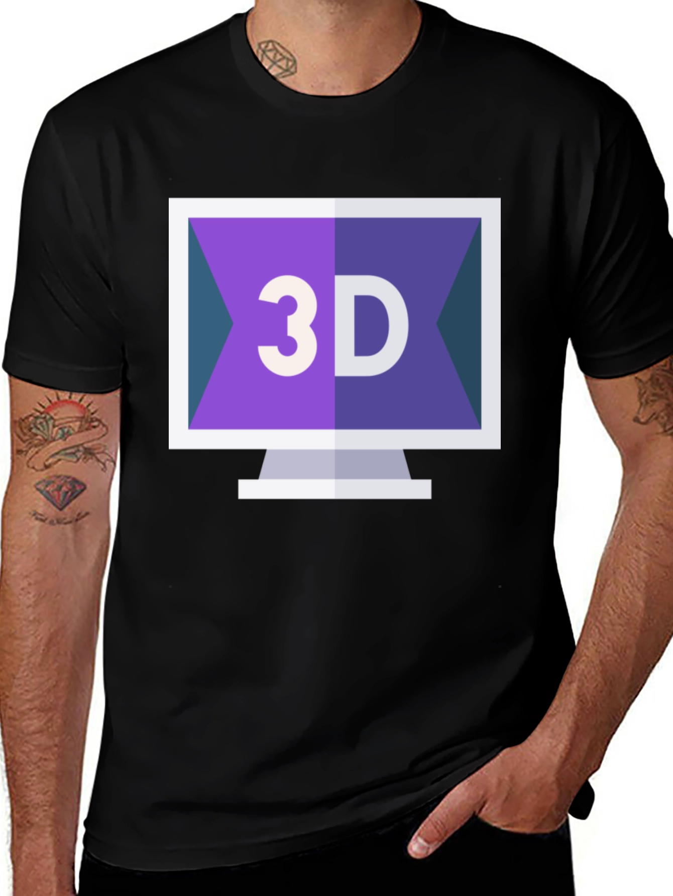 3D Computer Screen T-Shirt - Stylish Design
