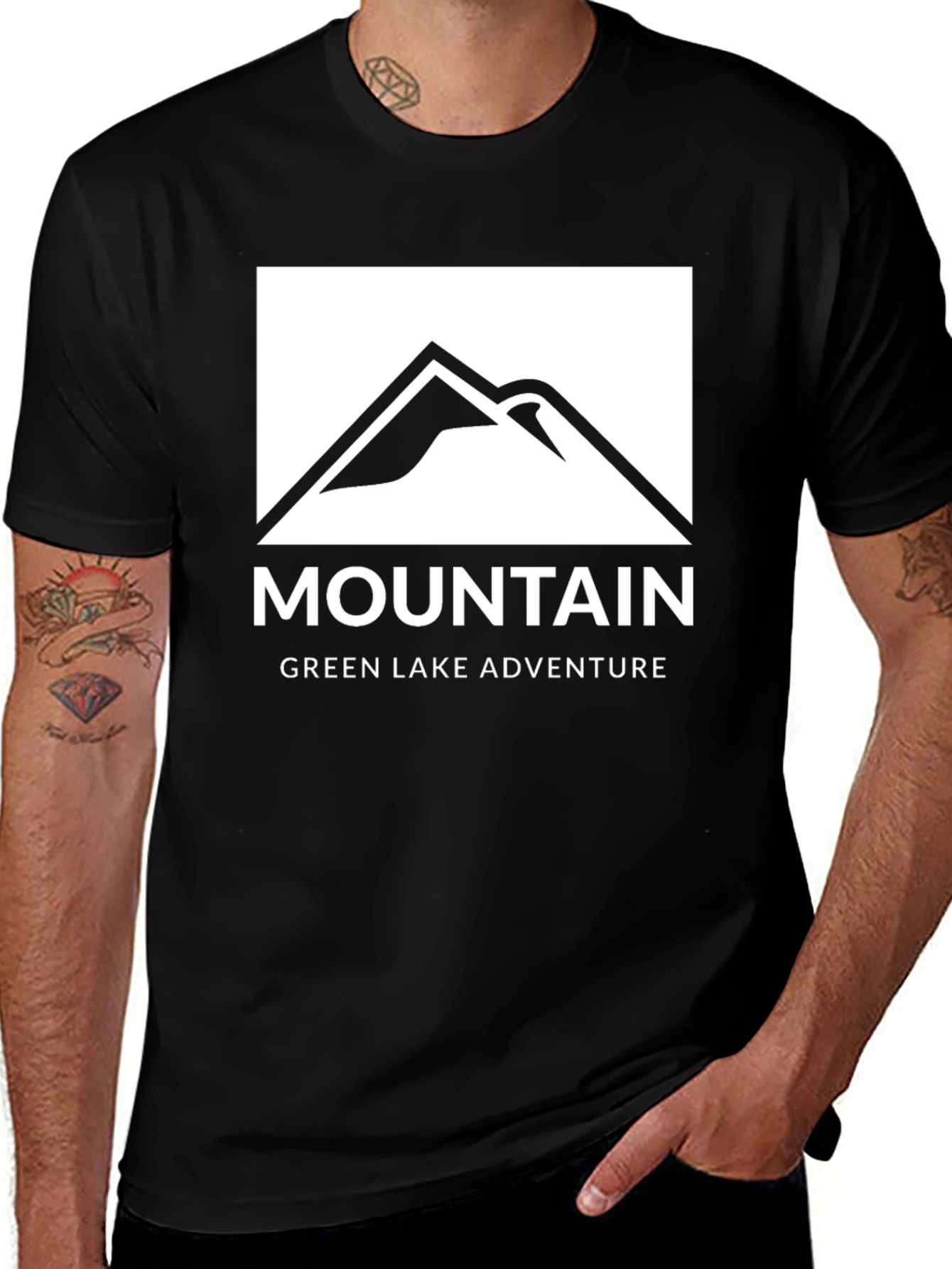 Variant 9 of Mountain Green Lake Adventure Graphic T-Shirt