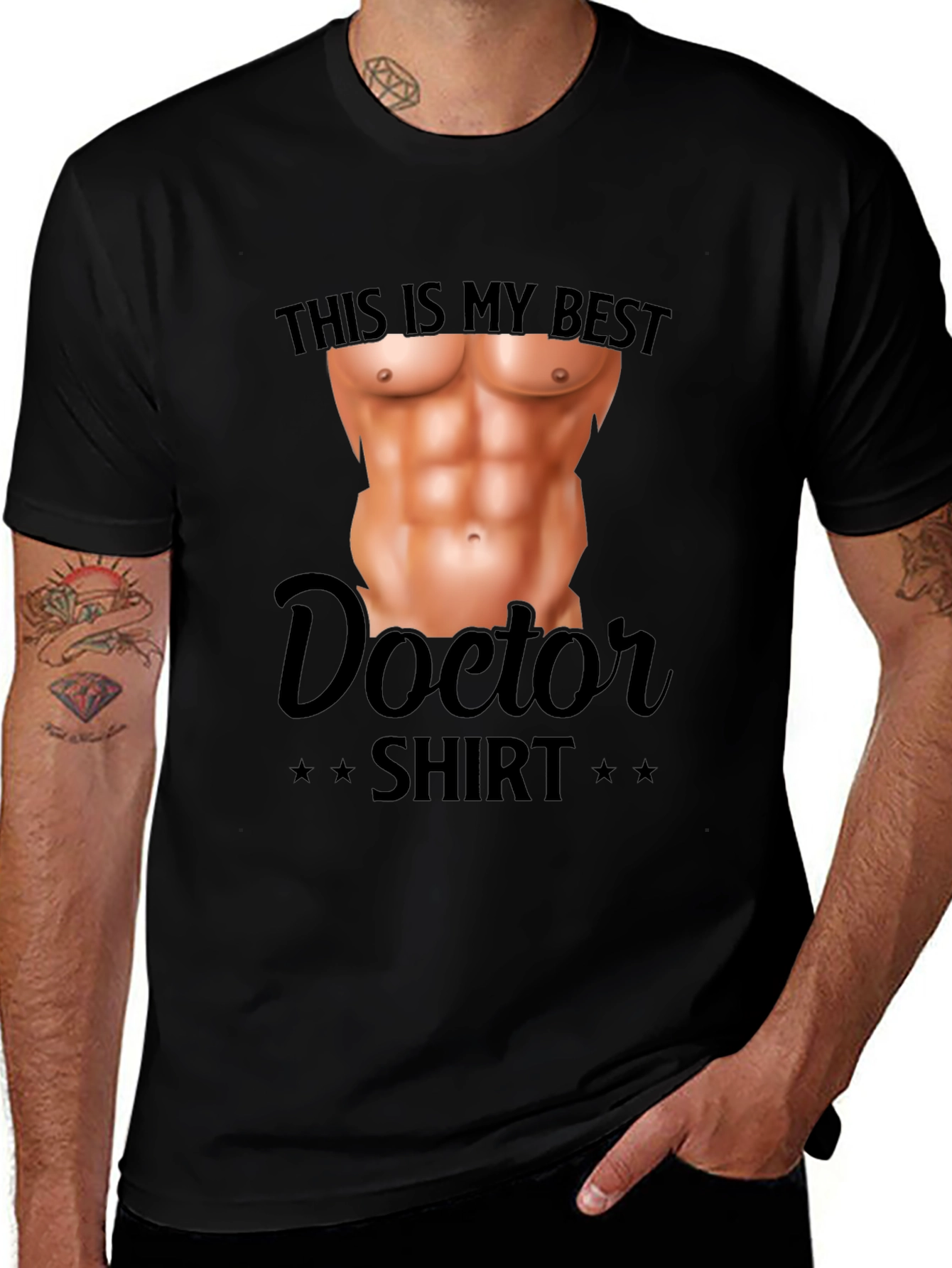 Variant 23 of Funny Doctor Shirt - Fake Abs T-Shirt