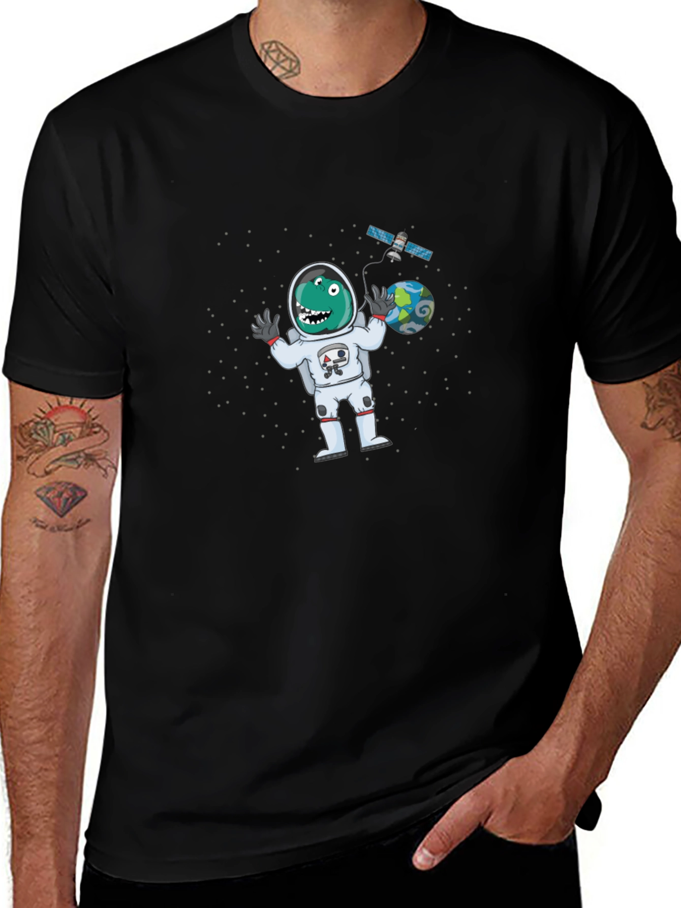 Variant 15 of Dino Astronaut Graphic Tee