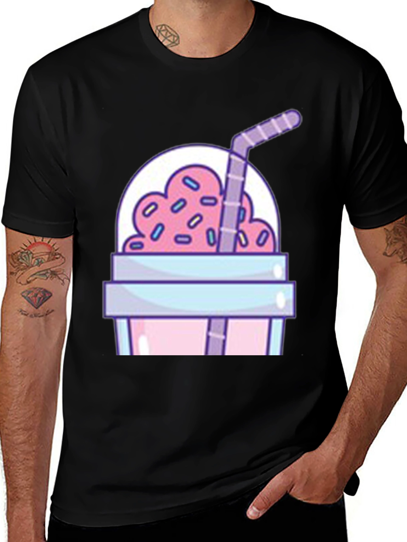 Variant 11 of Milkshake Graphic Tee - Fun Novelty T-Shirt