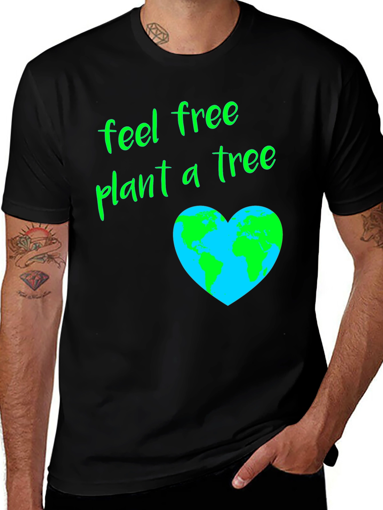 Variant 18 of Eco-Friendly 'Feel Free Plant a Tree' Graphic Tee