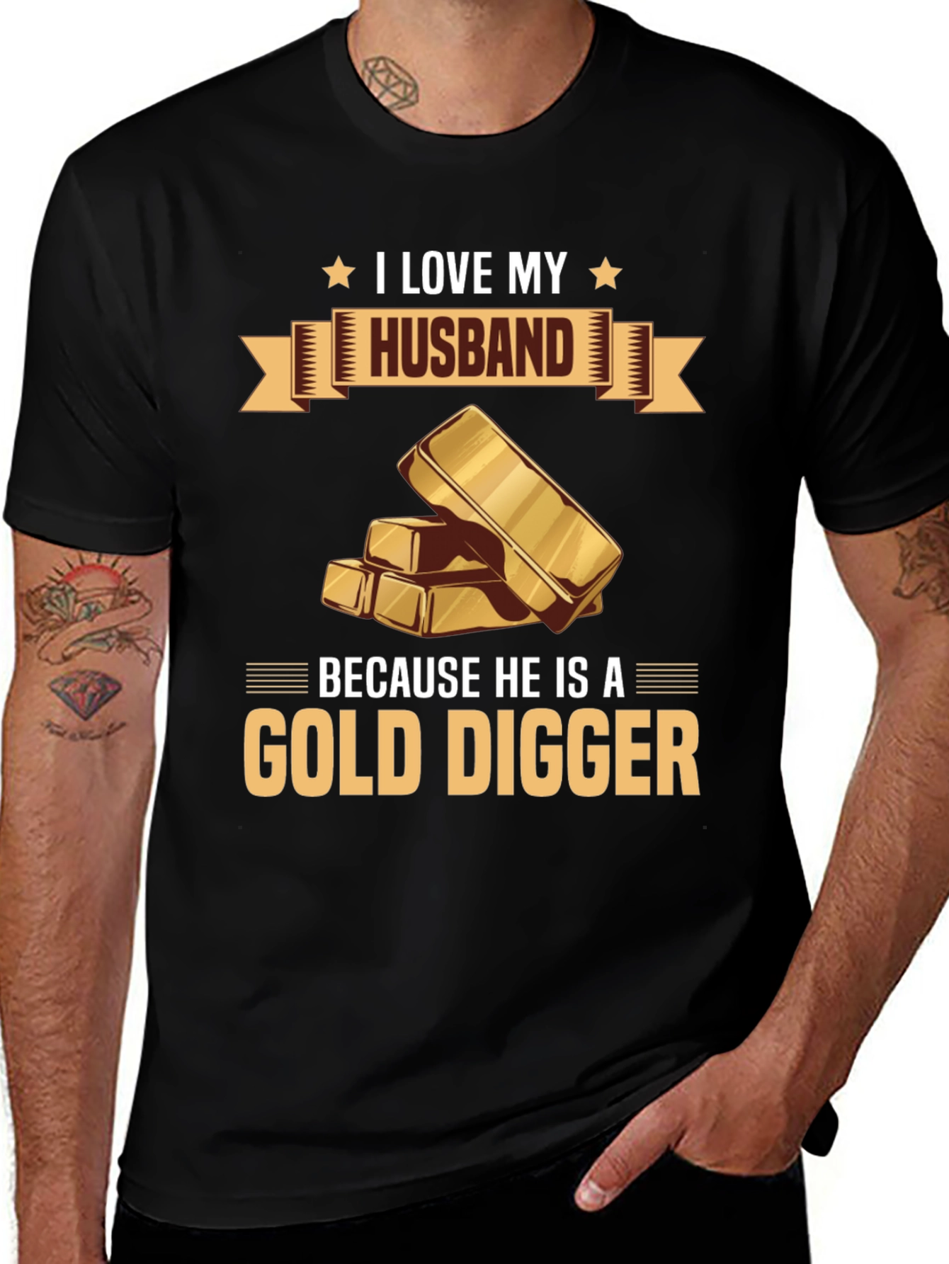 Variant 24 of I Love My Husband Gold Digger Graphic T-Shirt