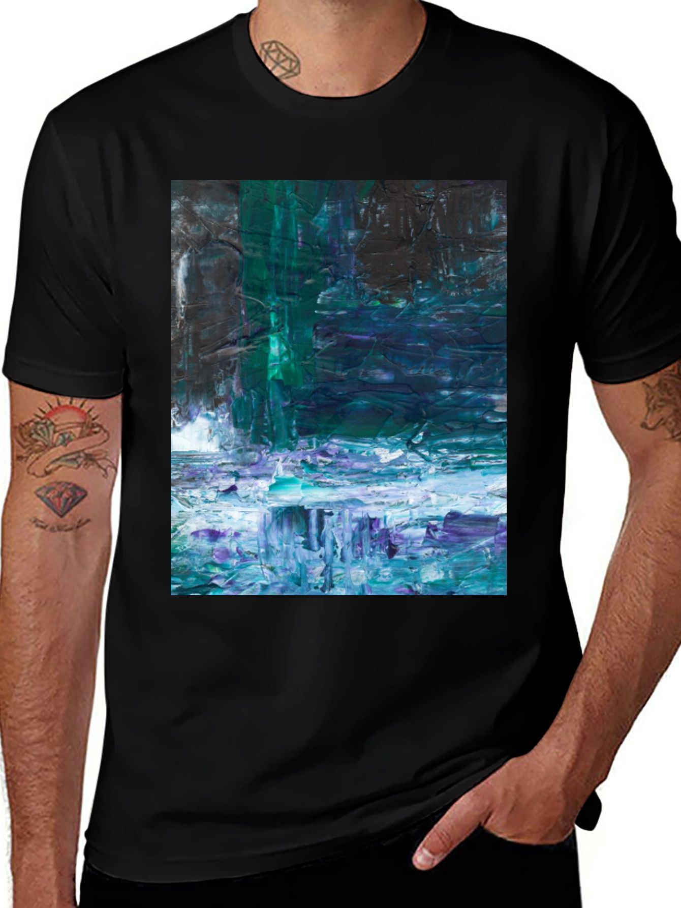 Variant 14 of Abstract Art Graphic T-Shirt - Modern Design