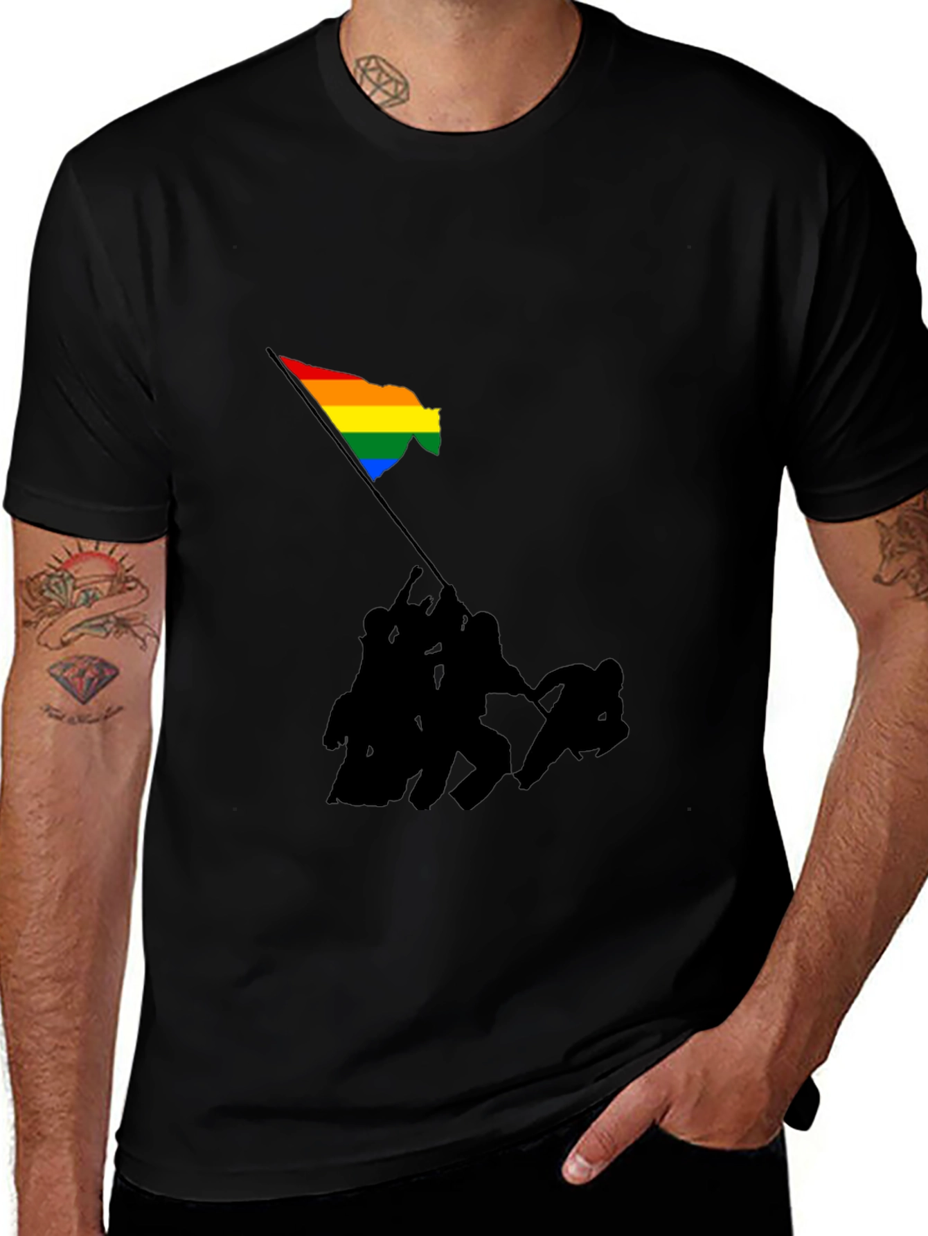 Variant 20 of Pride Flag Raising Graphic T-Shirt