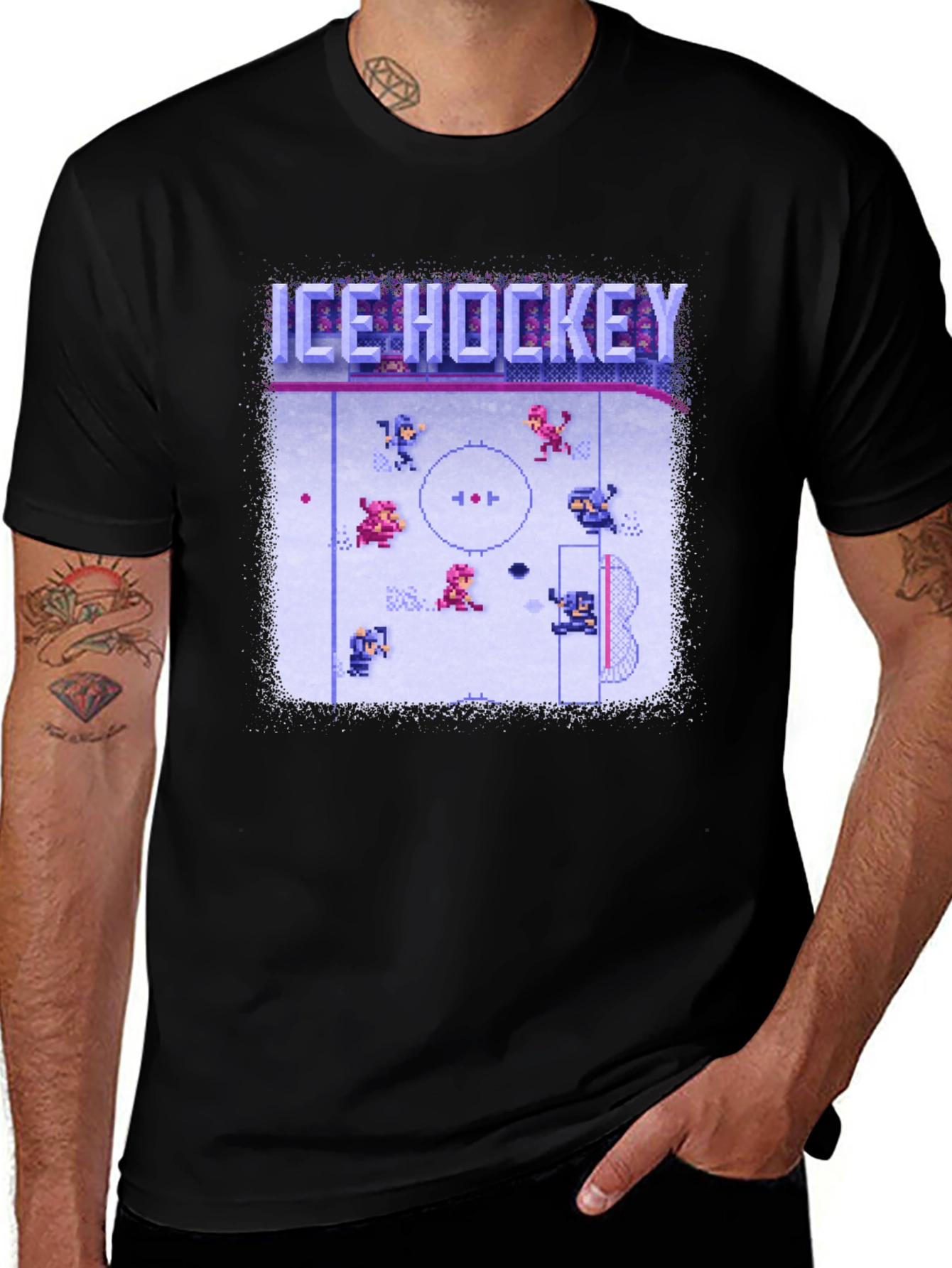 Variant 29 of Retro Ice Hockey Gamer T-Shirt