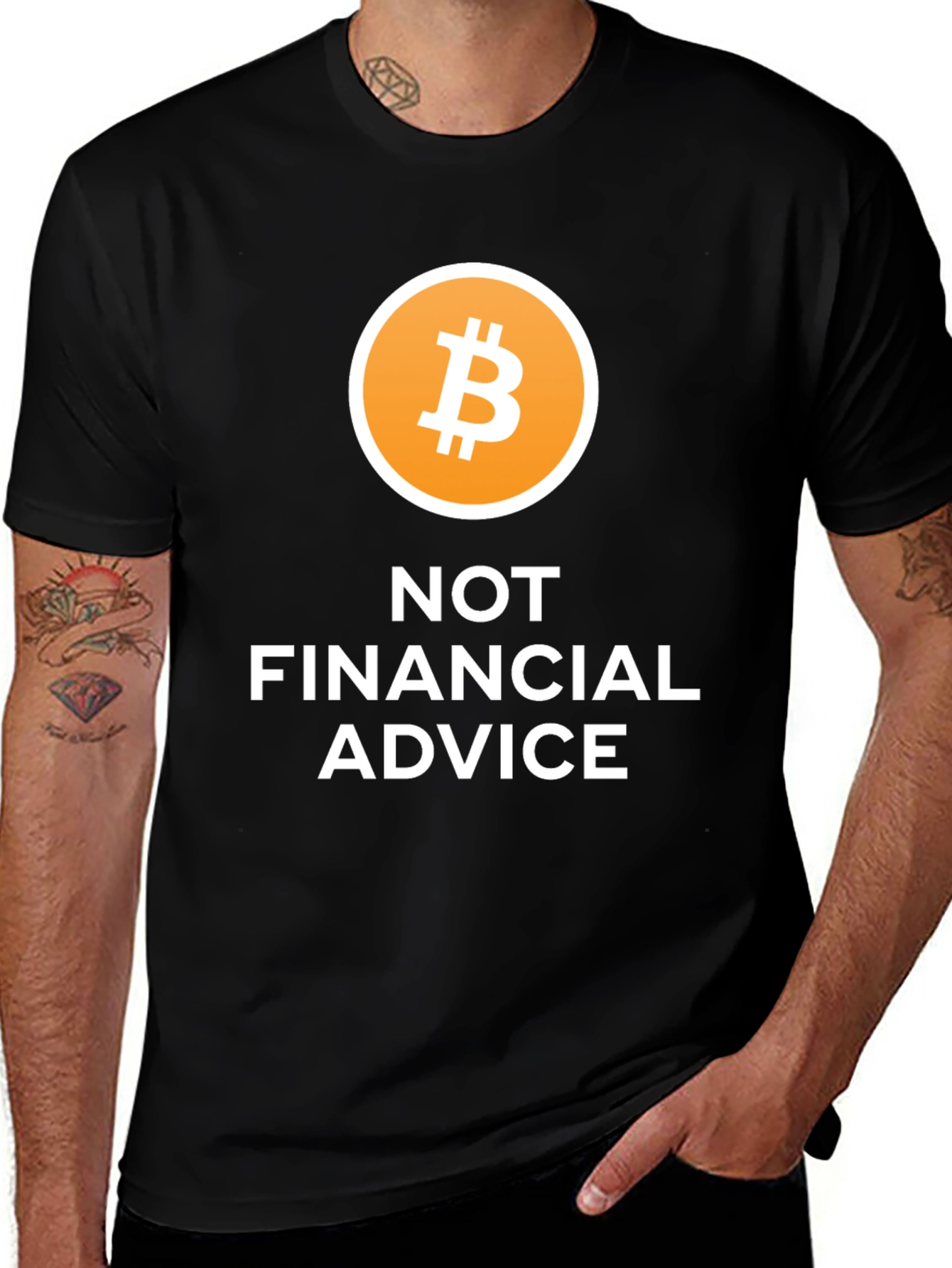 Variant 19 of Bitcoin Not Financial Advice T-Shirt