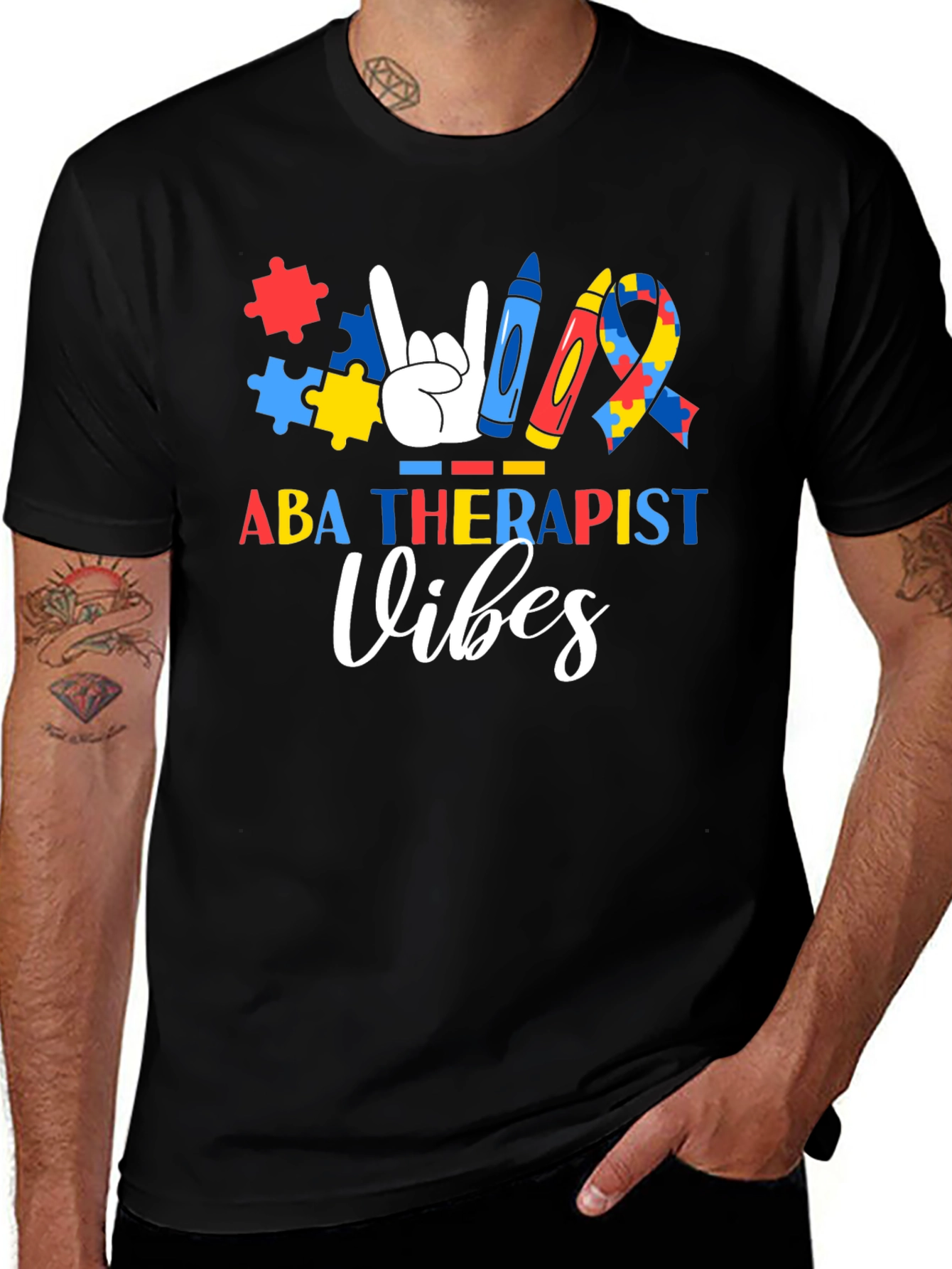 ABA Therapist Vibes T-Shirt Autism Awareness Tee
