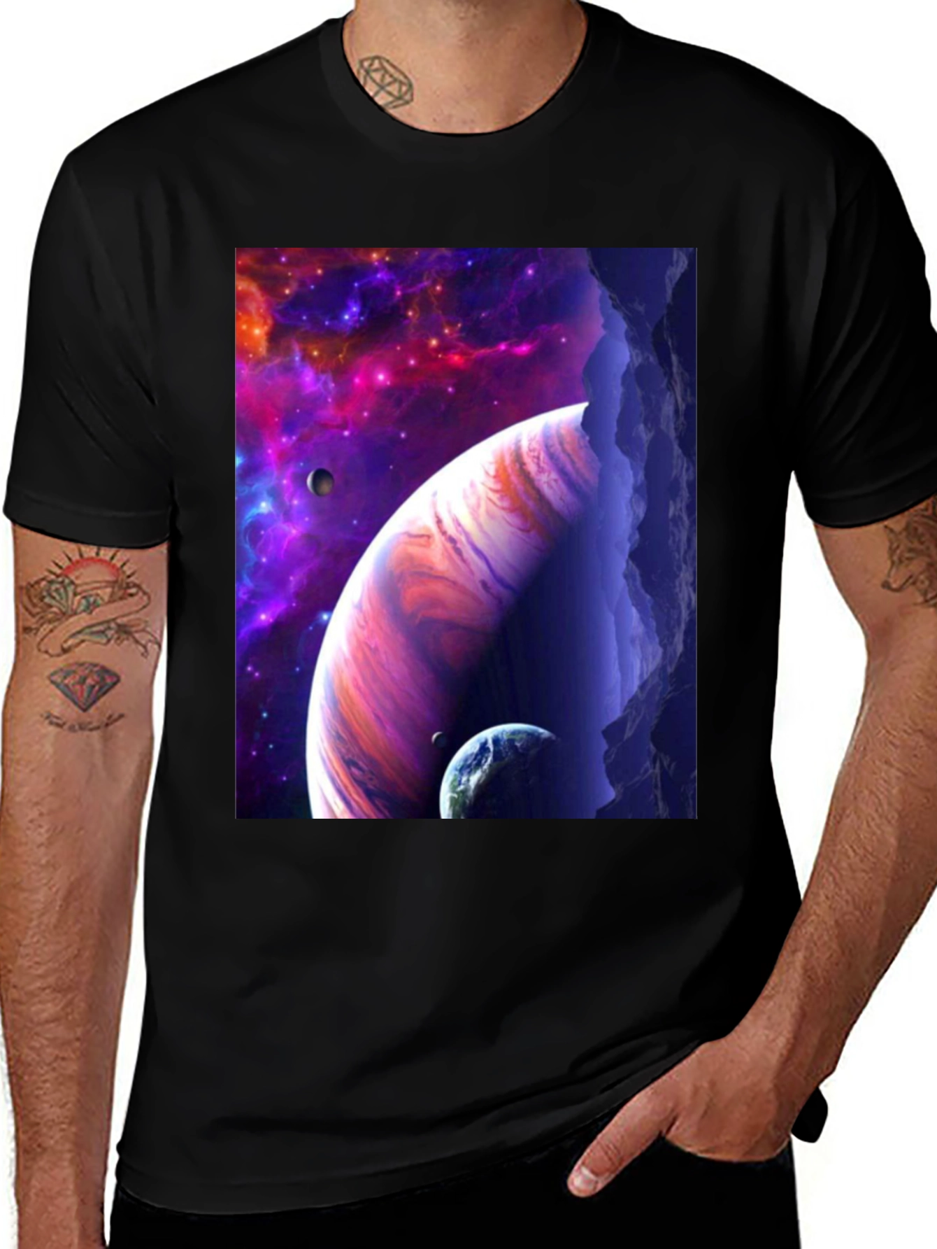 Variant 23 of Cosmic Dreamer Black Graphic Tee