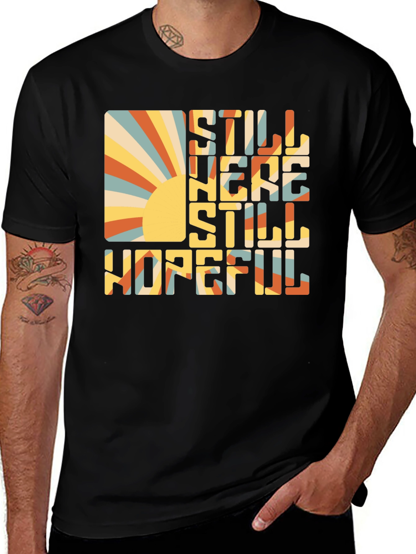 Variant 29 of Retro Still Here Still Hopeful Graphic Tee