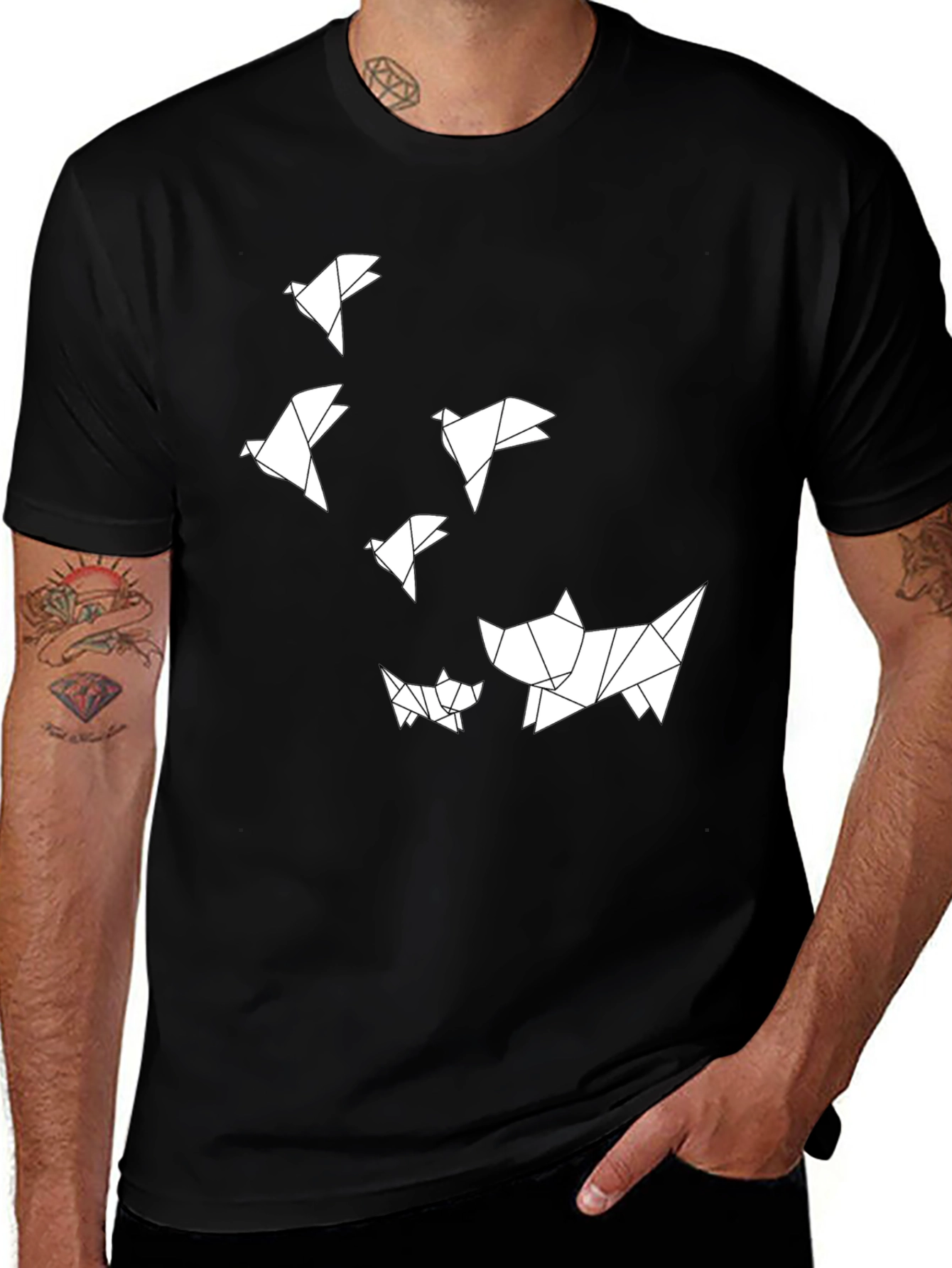 Variant 27 of Origami Animal Print T-Shirt
