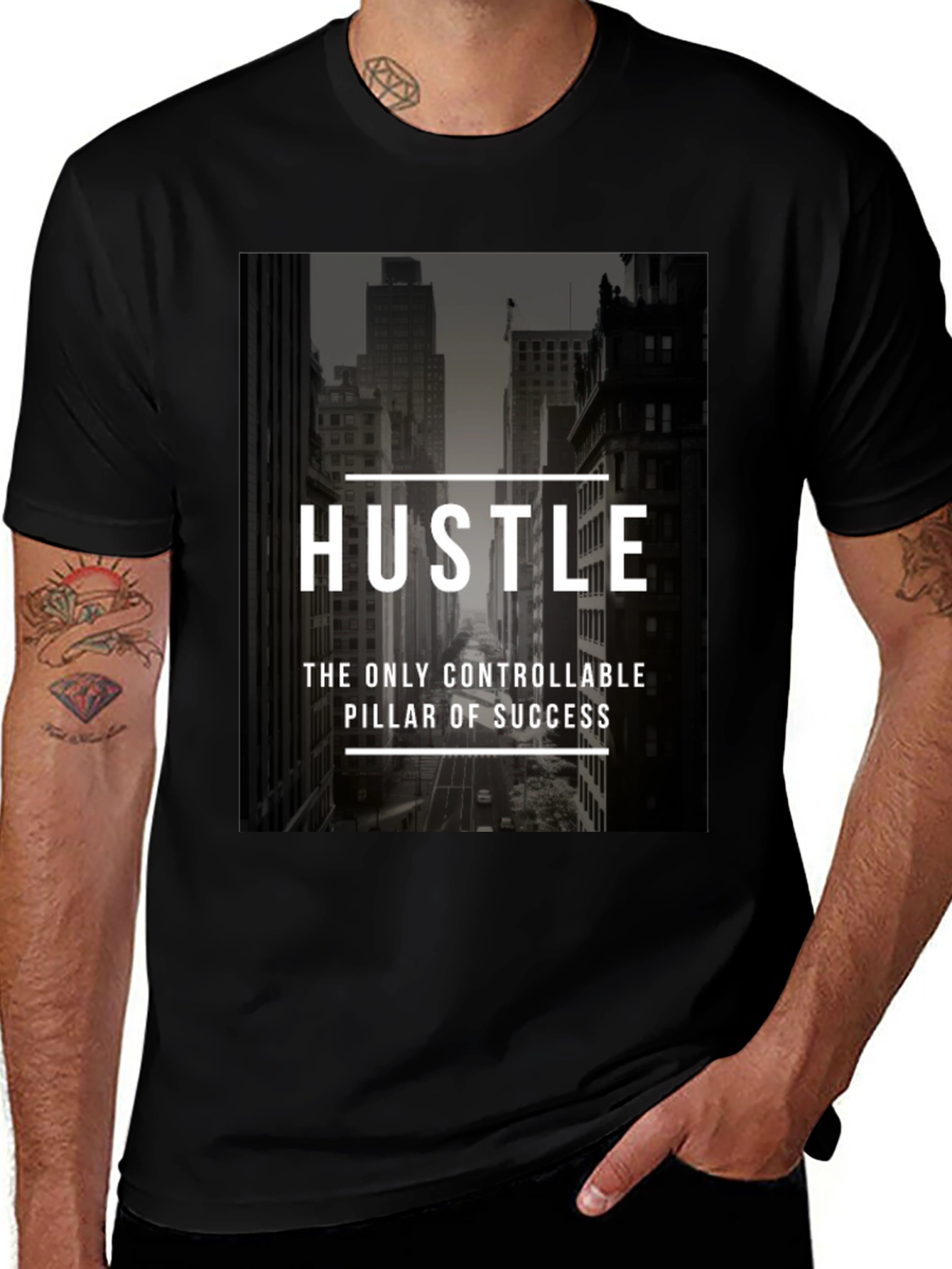 Hustle Graphic T-Shirt - Success Motivation