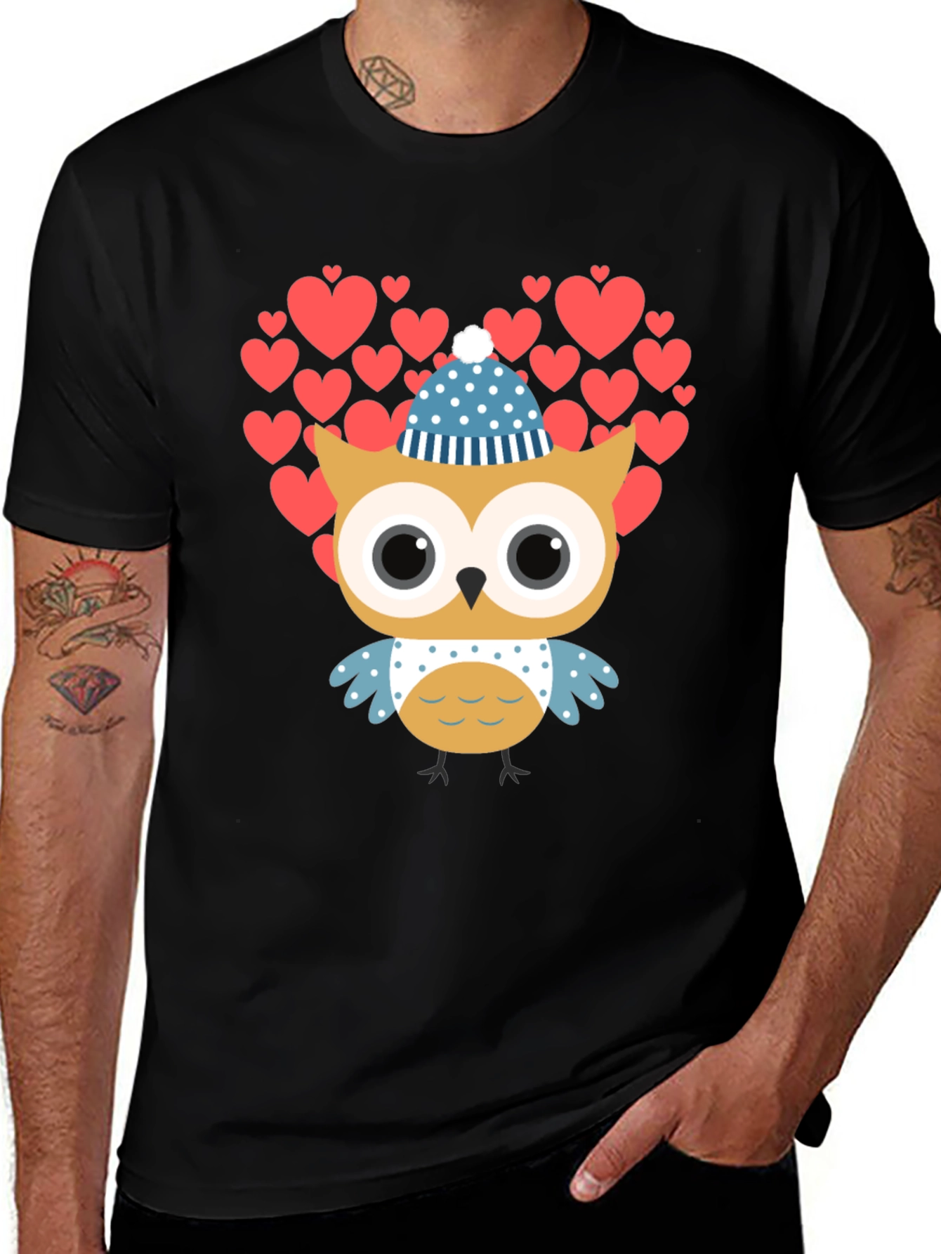 Variant 27 of Cute Owl Heart Valentine's Day T-Shirt