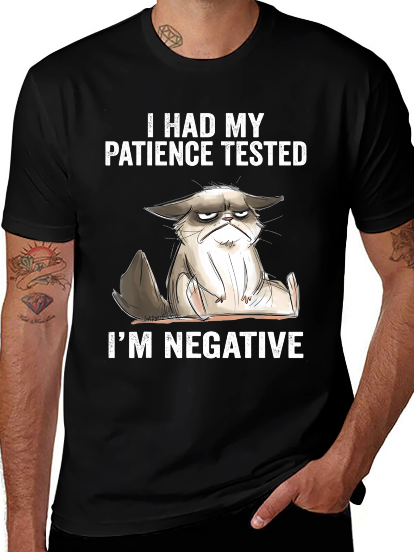 Variant 22 of Grumpy Cat Patience Tested T-Shirt