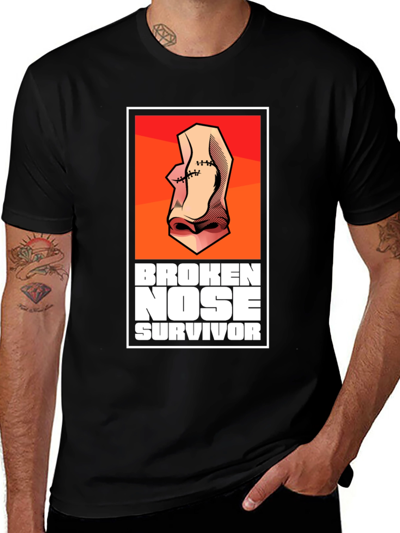 Variant 30 of Broken Nose Survivor Graphic T-Shirt