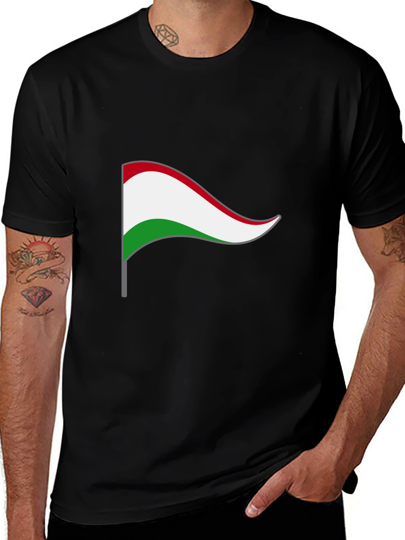 Variant 7 of Hungary Flag Pennant T-Shirt