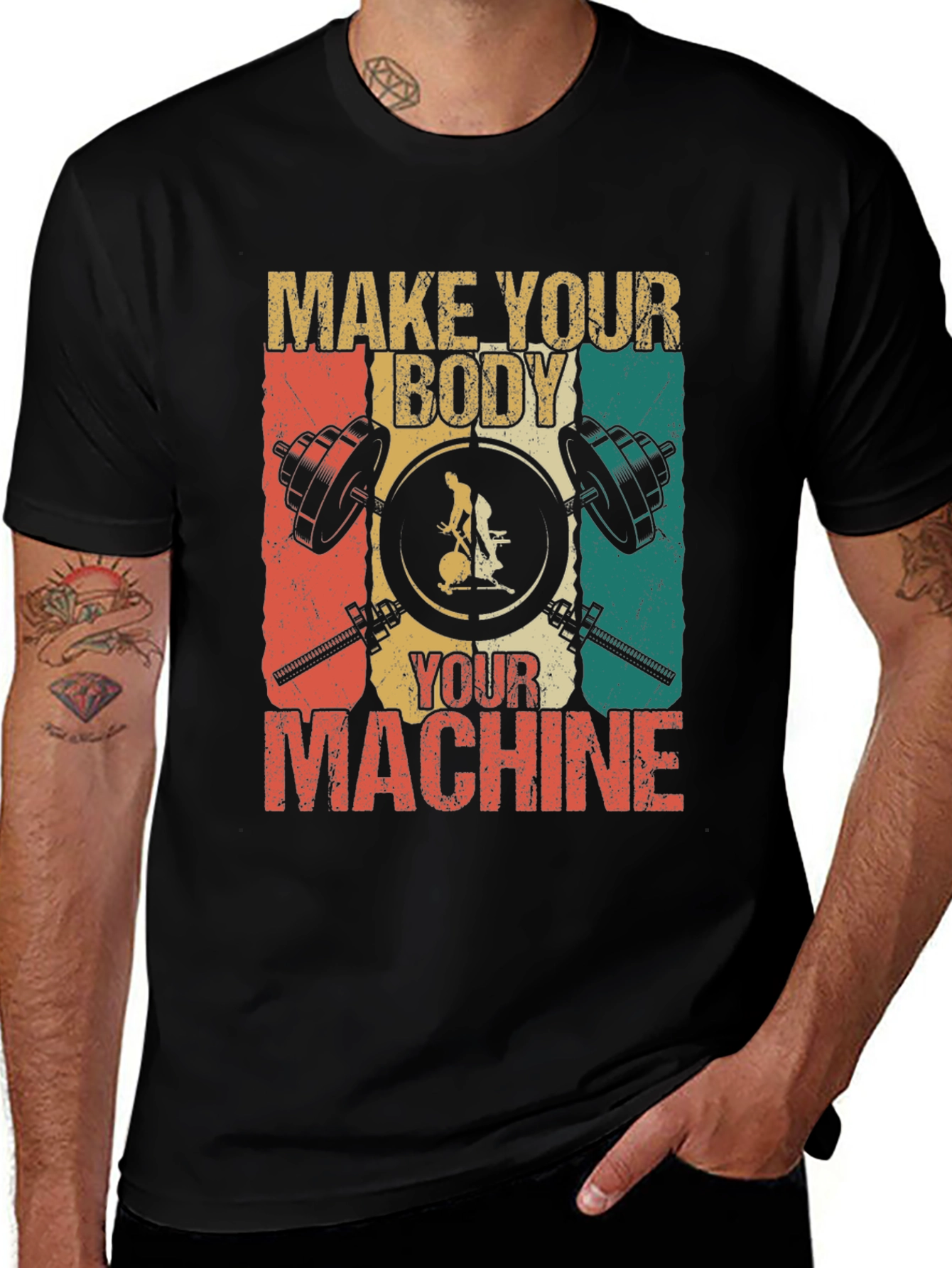 Variant 16 of Make Your Body Your Machine Fitness T-Shirt