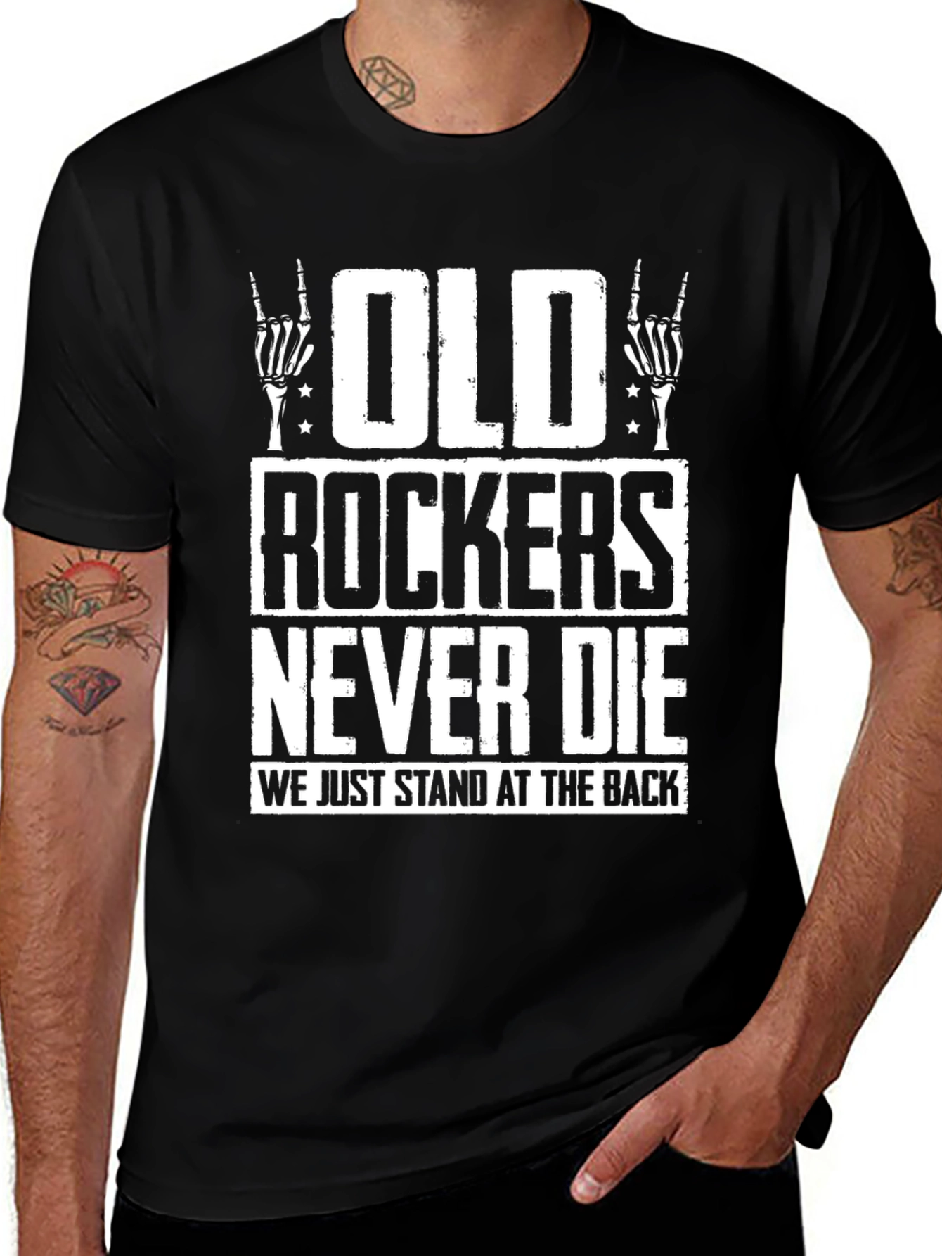 Variant 25 of Old Rockers Never Die Graphic T-Shirt