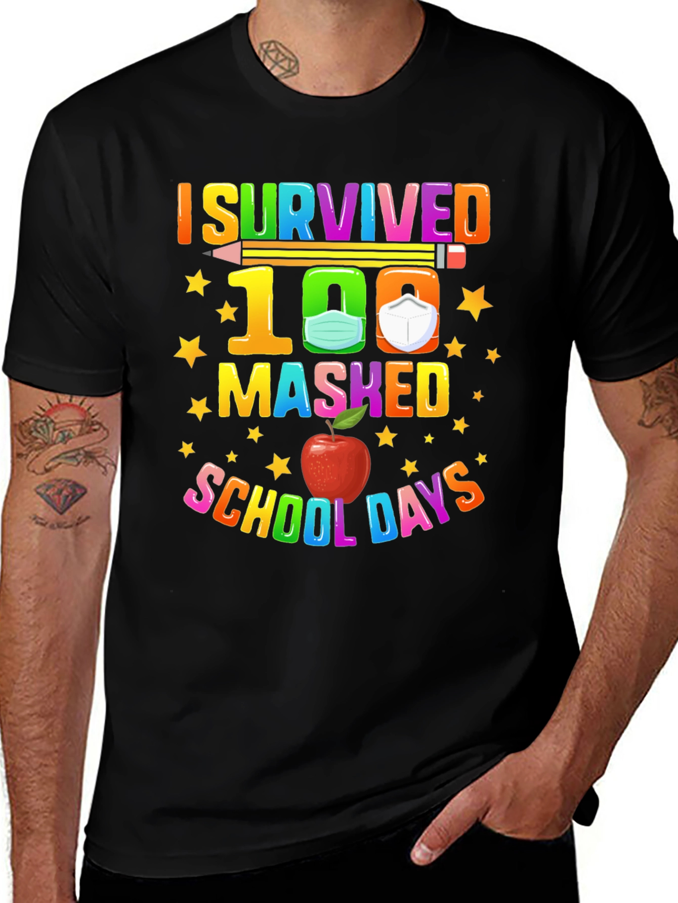 Variant 17 of I Survived 100 Masked School Days T-Shirt