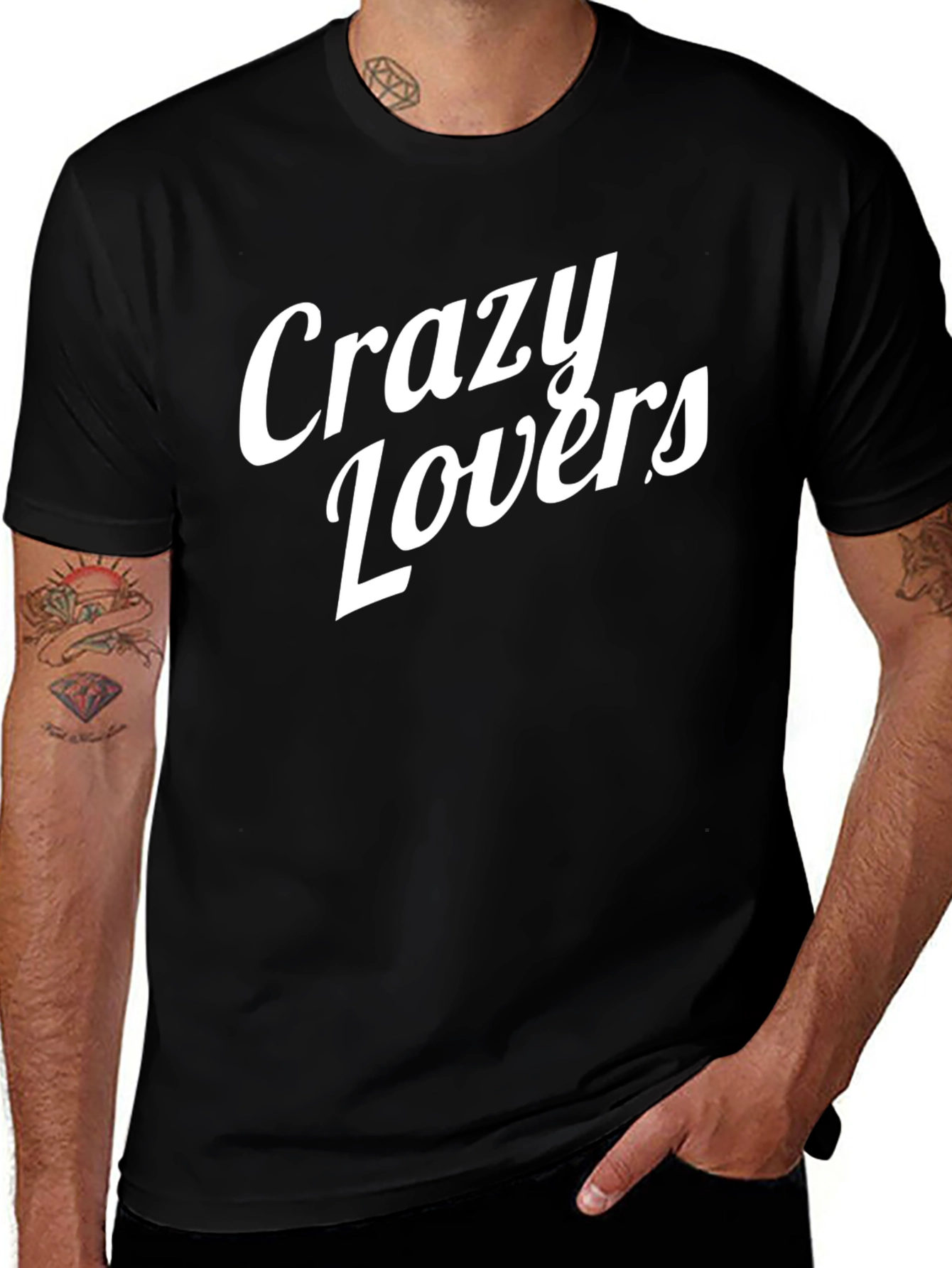 Variant 13 of Crazy Lovers Black T-Shirt