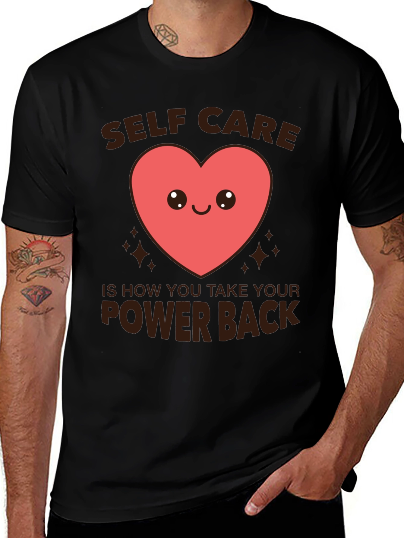 Variant 28 of Self Care Heart Graphic T-Shirt