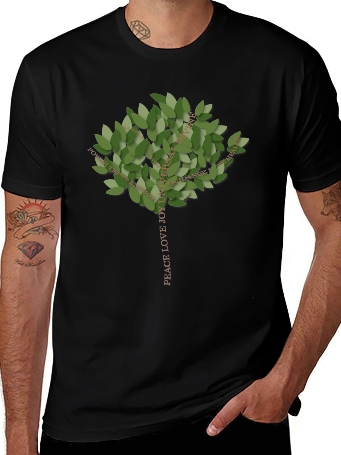 Variant 3 of Peace Love Joy T-Shirt - Tree of Life