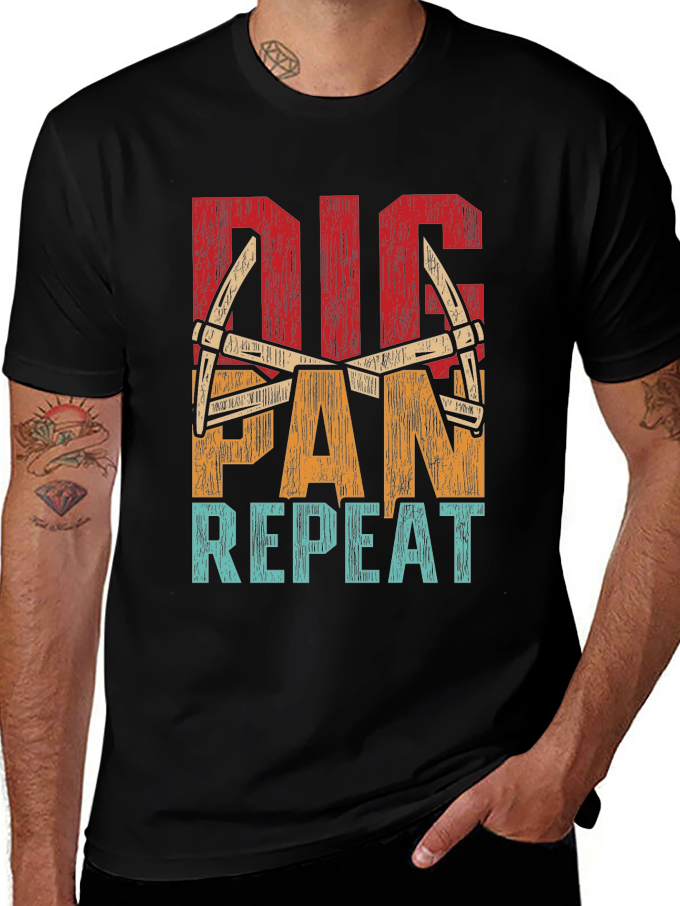 Variant 8 of Dig Pan Repeat Miner T-Shirt