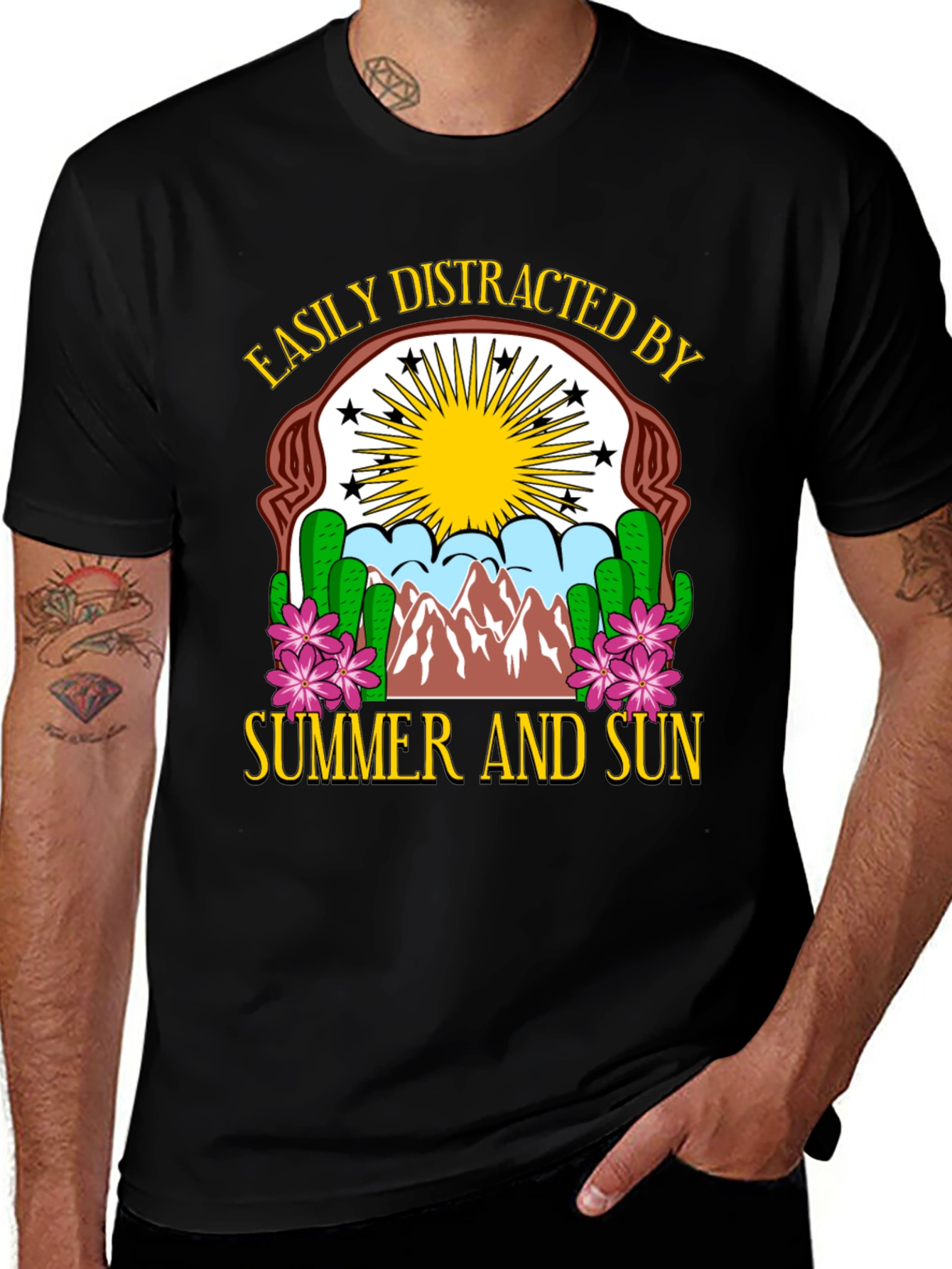 Variant 21 of Easily Distracted by Summer and Sun T-Shirt