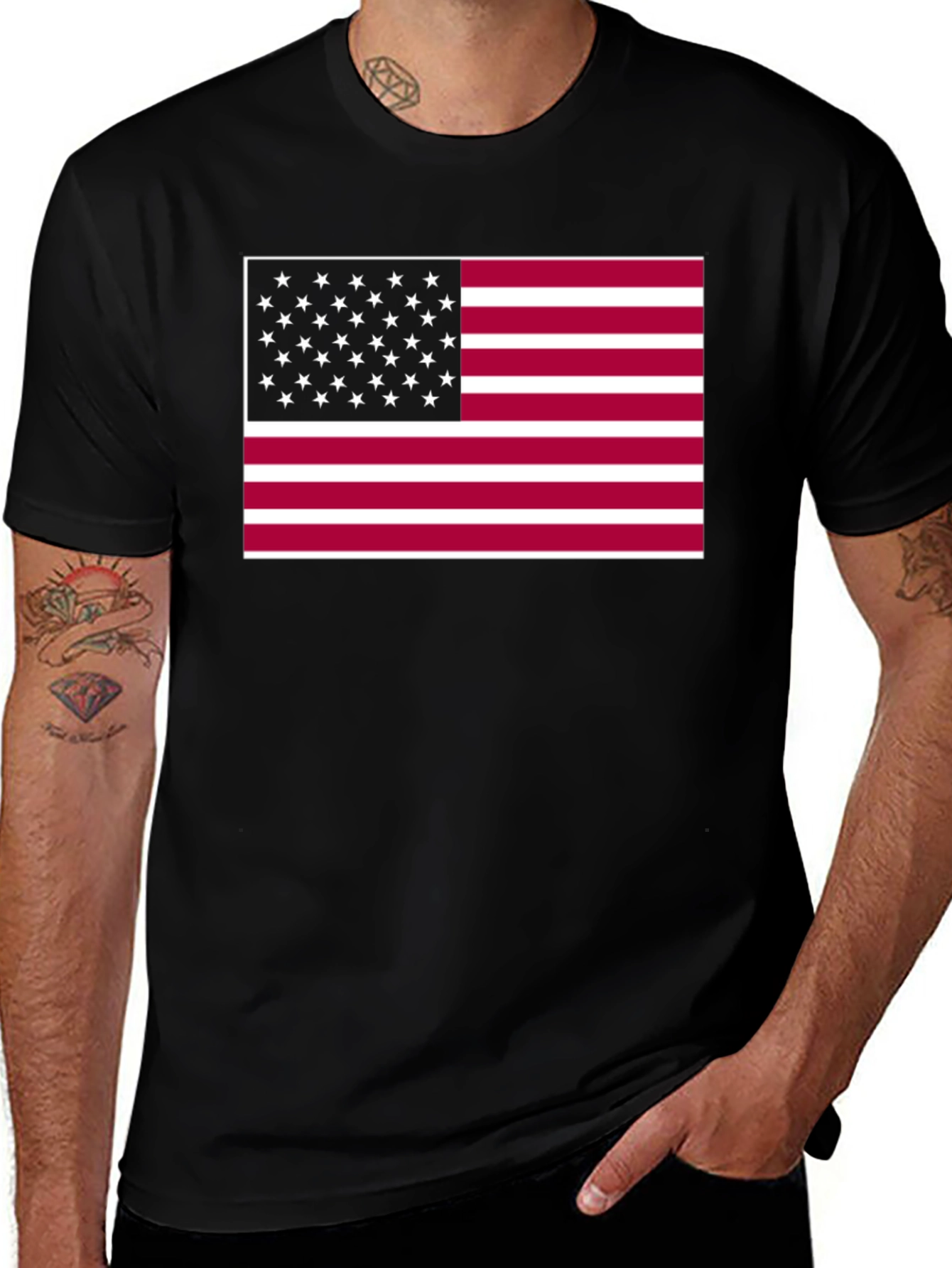 Variant 30 of American Flag Graphic T-Shirt