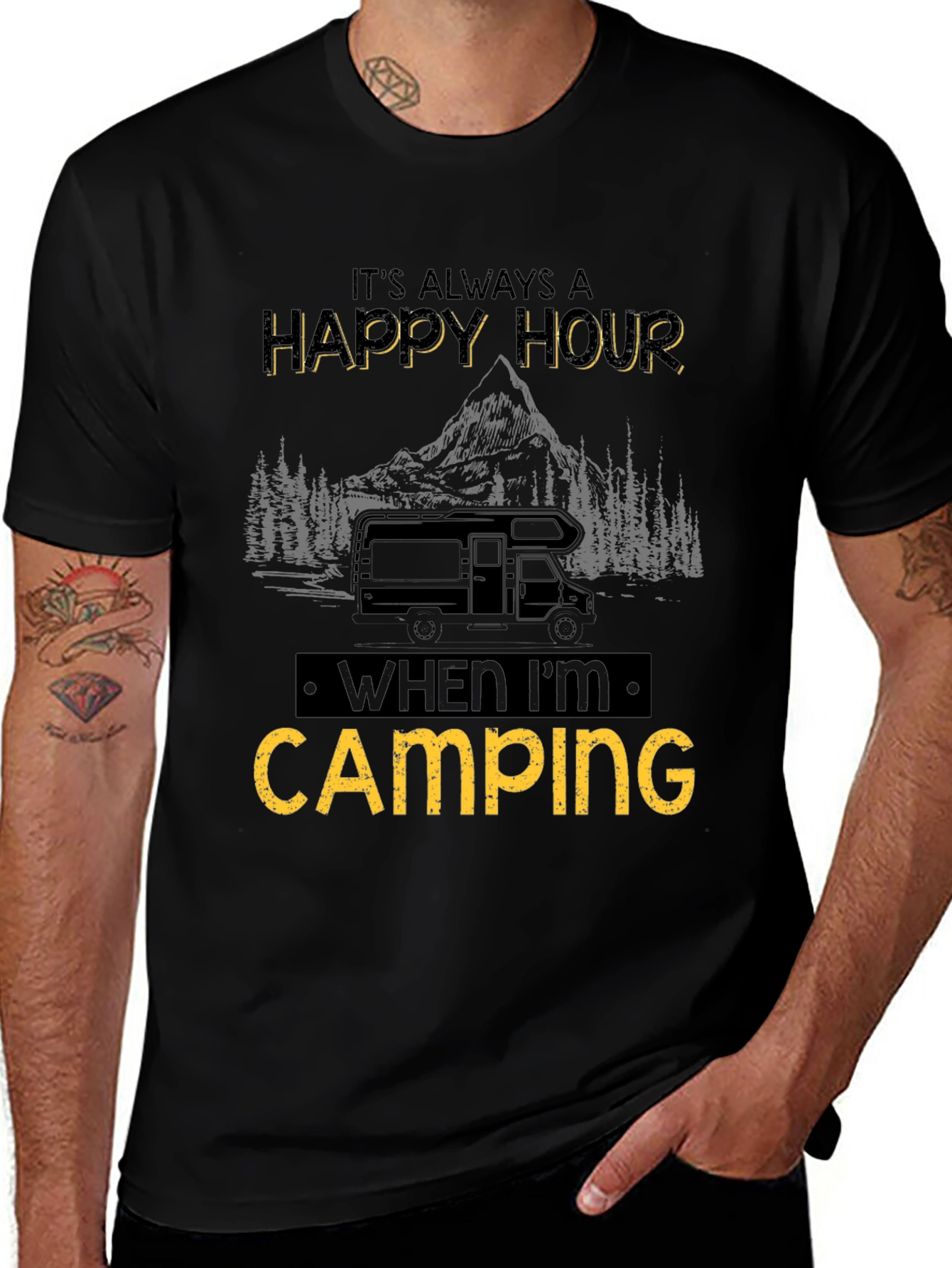 Variant 23 of Happy Hour Camping Graphic Tee