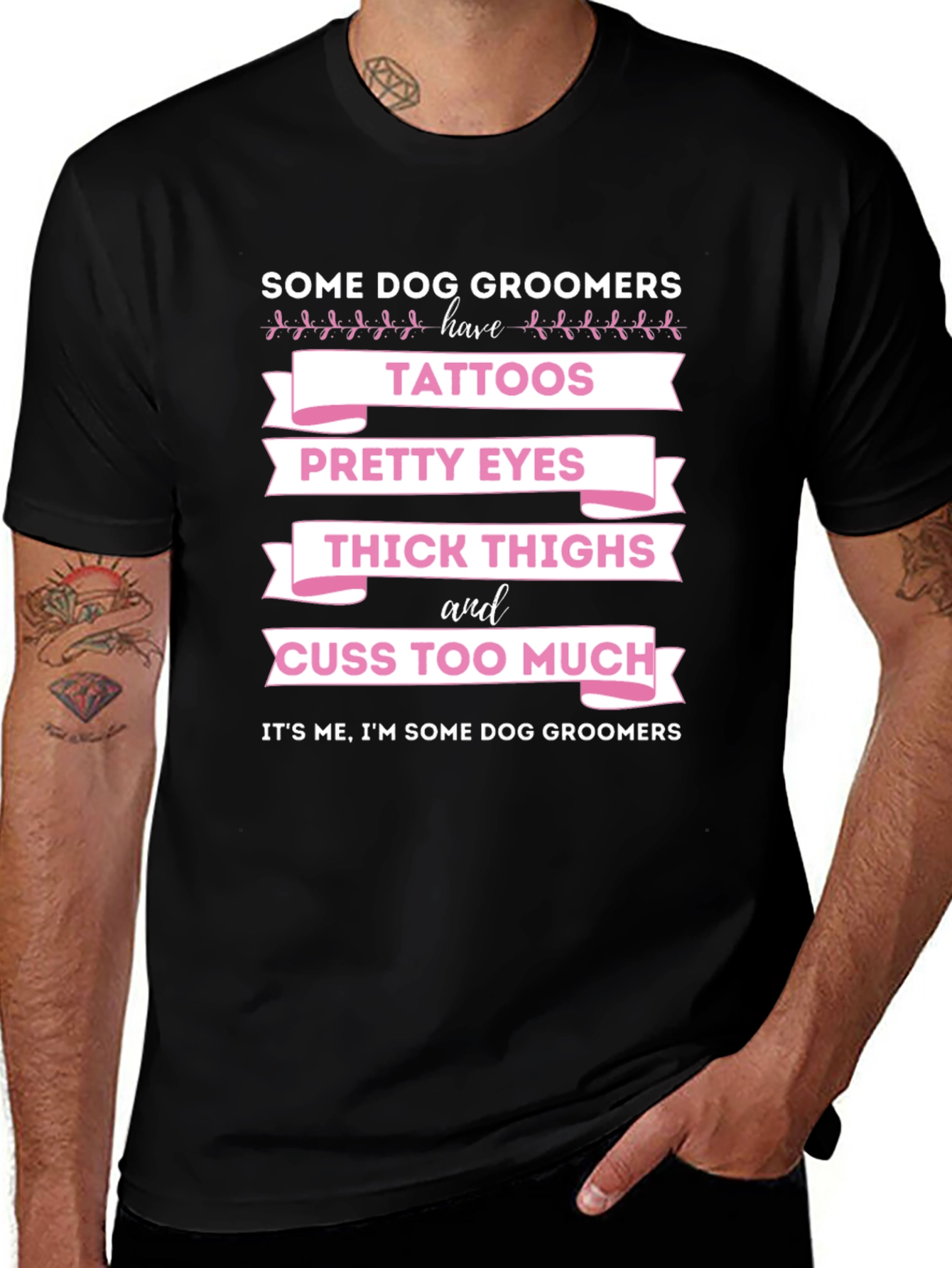 Variant 12 of Dog Groomer Tattooed T-Shirt